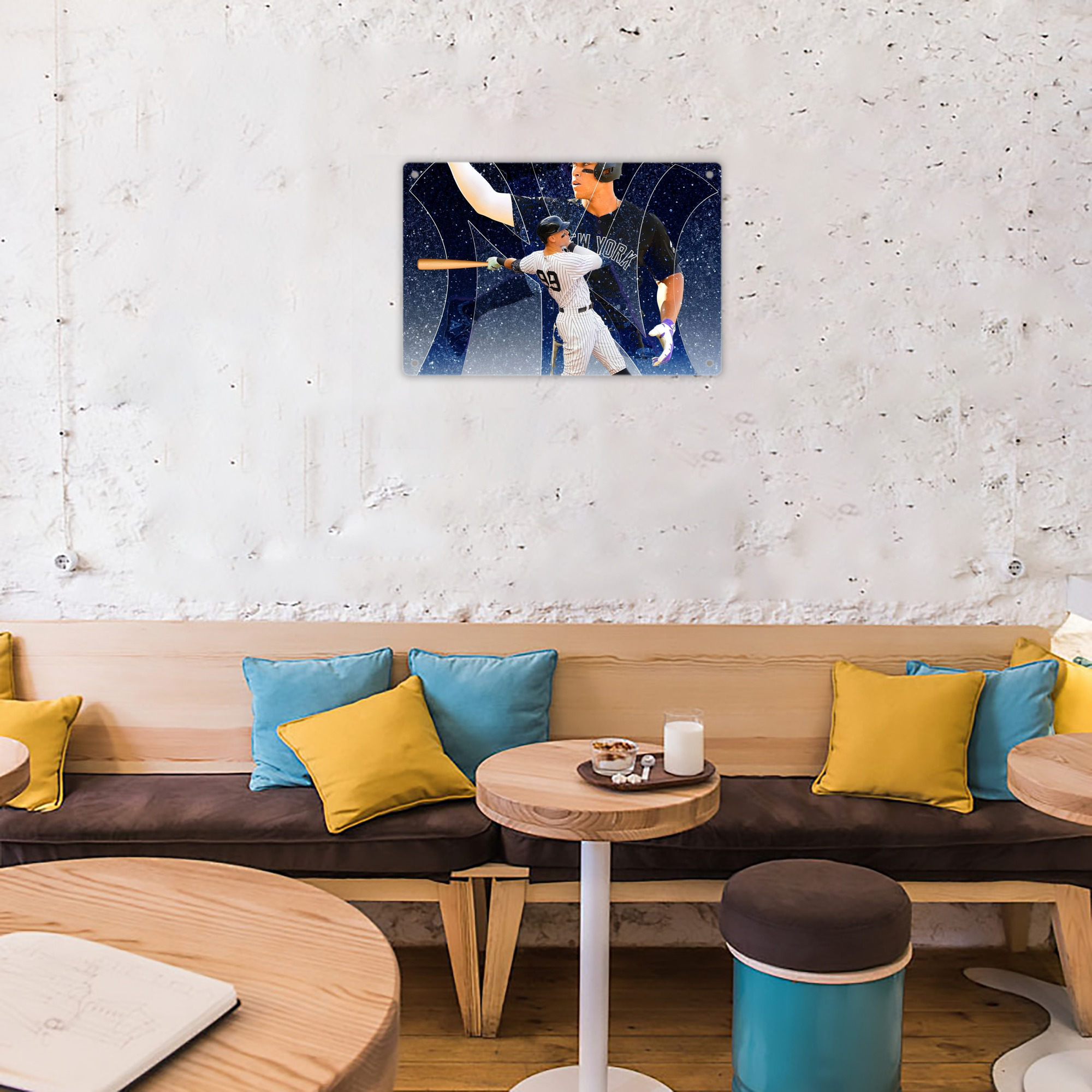 Aaron Judge 99 All Rise Decorative Aluminum Plaque – Horizontal Design – Durable, Stylish, Easy To Install – Ideal For Home, Office, Bar, And More