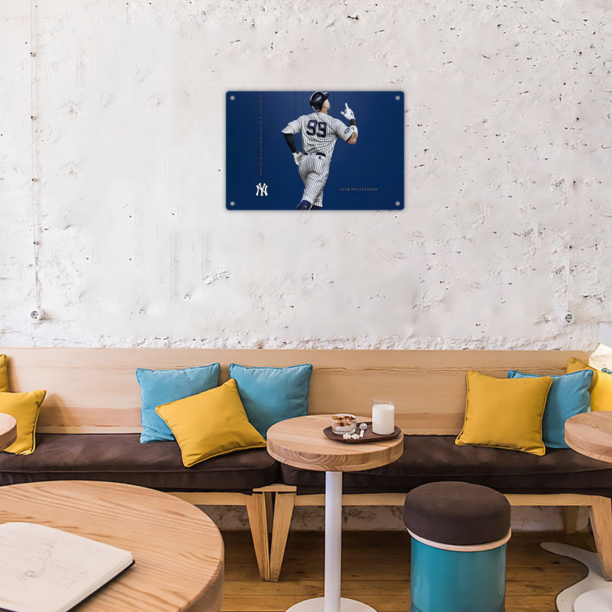 Aaron Judge 99 All Rise Decorative Aluminum Plaque – Horizontal Design – Durable, Stylish, Easy To Install – Ideal For Home, Office, Bar, And More