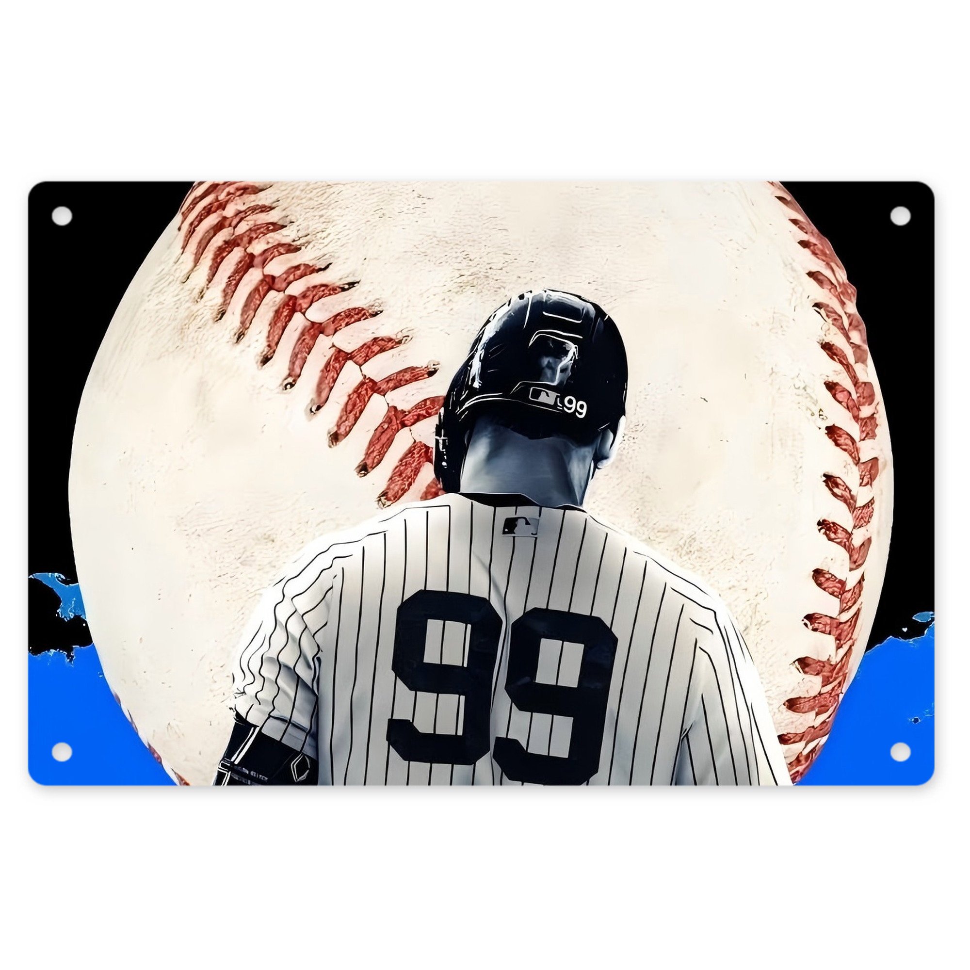 Aaron Judge 99 All Rise Decorative Aluminum Plaque – Horizontal Design – Durable, Stylish, Easy To Install – Ideal For Home, Office, Bar, And More