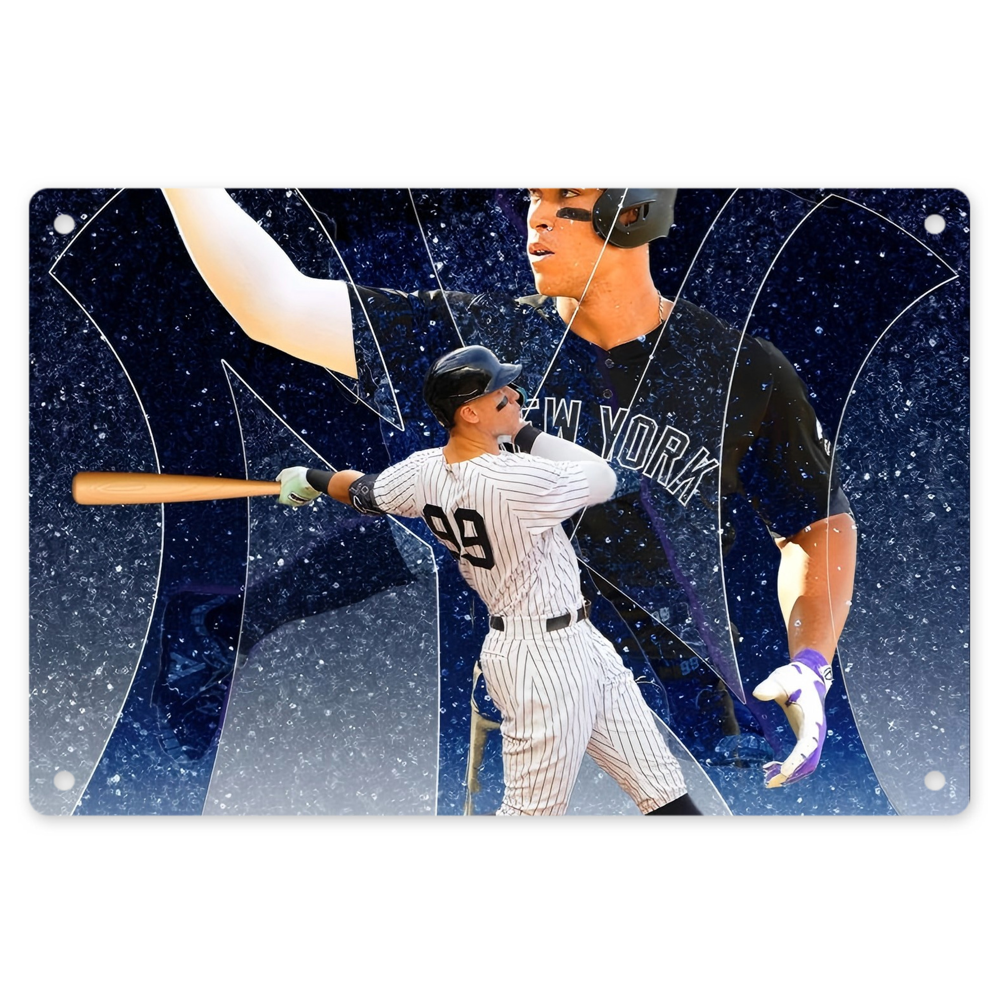 Aaron Judge 99 All Rise Decorative Aluminum Plaque – Horizontal Design – Durable, Stylish, Easy To Install – Ideal For Home, Office, Bar, And More