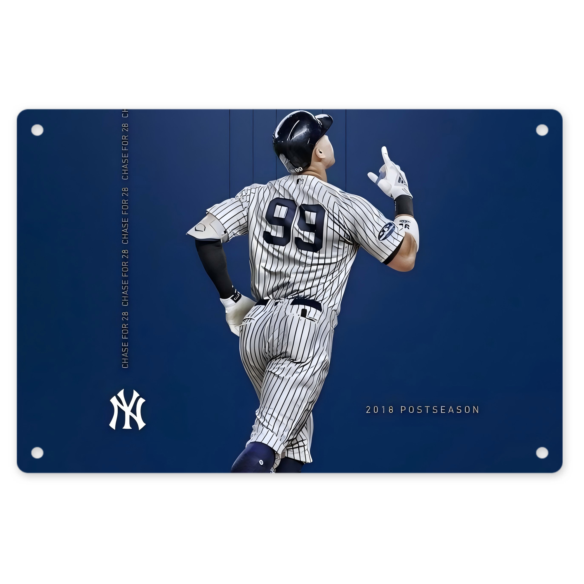 Aaron Judge 99 All Rise Decorative Aluminum Plaque – Horizontal Design – Durable, Stylish, Easy To Install – Ideal For Home, Office, Bar, And More