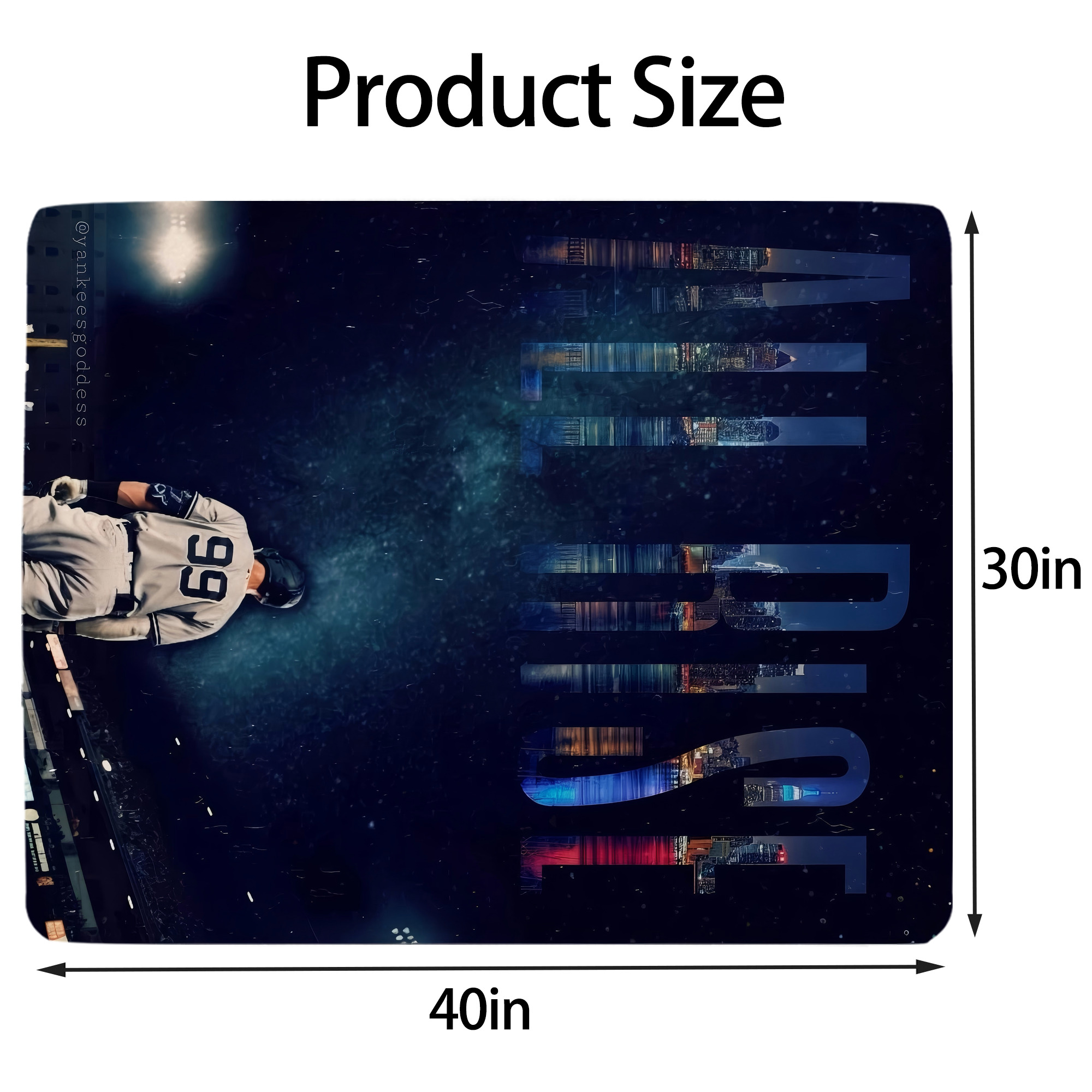 Aaron Judge 99 All Rise Soft Plush Fleece Blanket 30x40 Inch - 300GSM Flannel, Ultra Soft & Warm, Lightweight & Durable, Perfect For Kids, Adults, Couch, Bed, Camping, Travel, Gift For Family & Friends