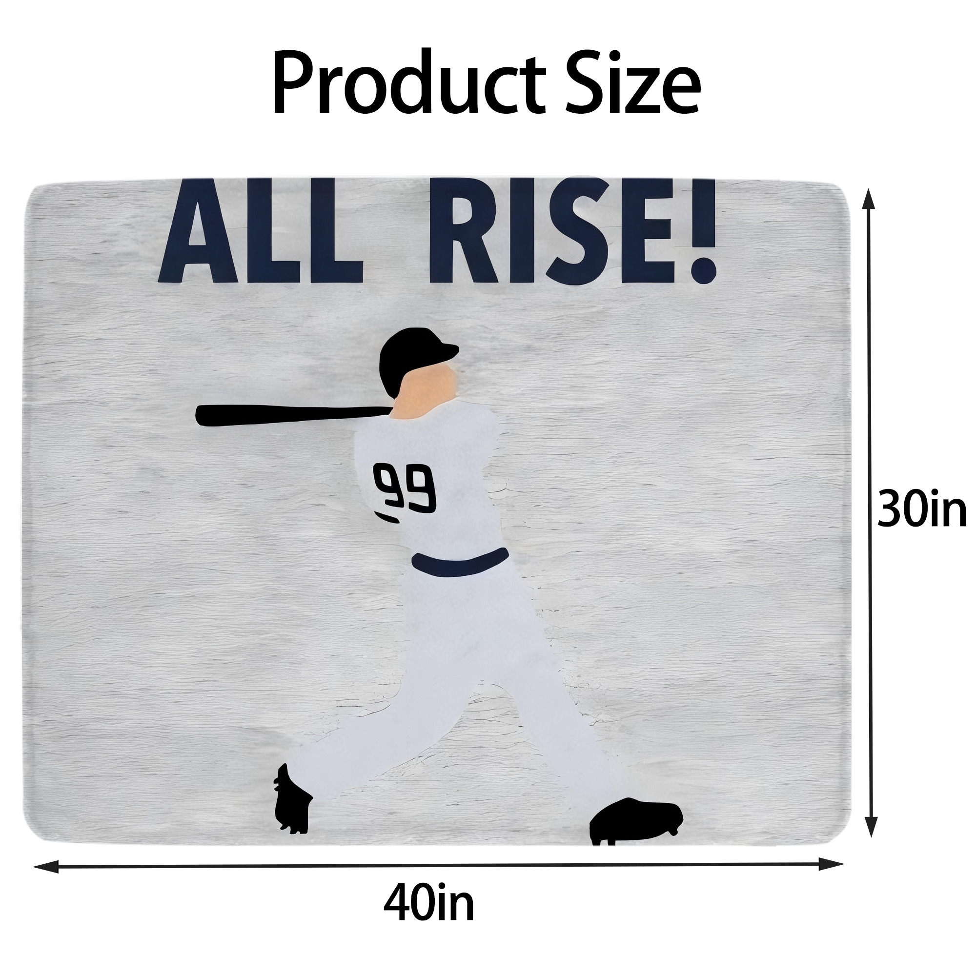 Aaron Judge 99 All Rise Soft Plush Fleece Blanket 30x40 Inch - 300GSM Flannel, Ultra Soft & Warm, Lightweight & Durable, Perfect For Kids, Adults, Couch, Bed, Camping, Travel, Gift For Family & Friends