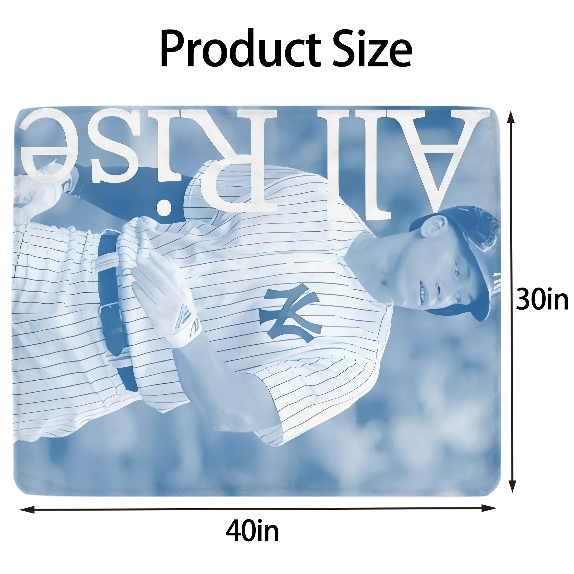 Aaron Judge 99 All Rise Soft Plush Fleece Blanket 30x40 Inch - 300GSM Flannel, Ultra Soft & Warm, Lightweight & Durable, Perfect For Kids, Adults, Couch, Bed, Camping, Travel, Gift For Family & Friends