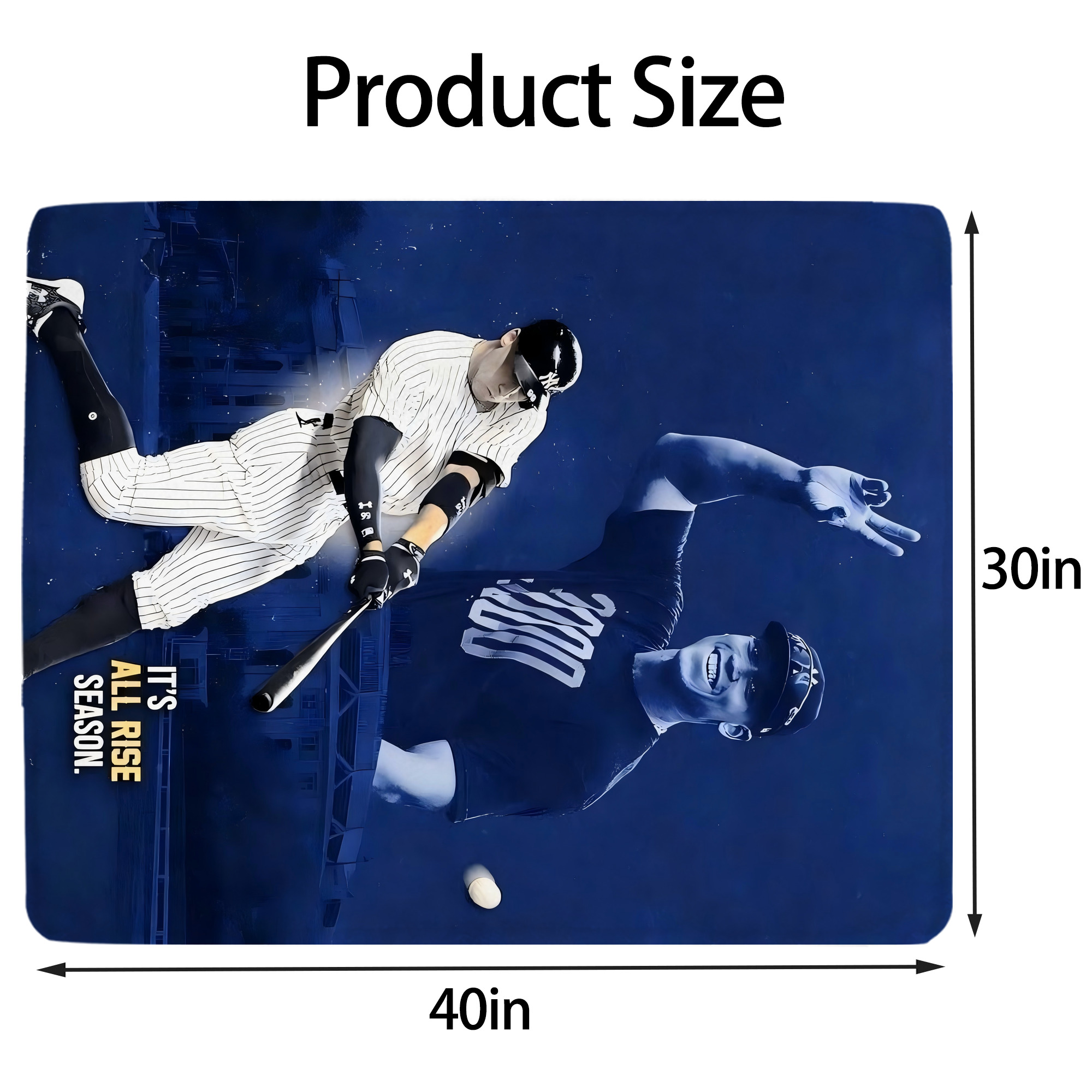 Aaron Judge It‘s All Rise Season Soft Plush Fleece Blanket 30x40 Inch - 300GSM Flannel, Ultra Soft & Warm, Lightweight & Durable, Perfect For Kids, Adults, Couch, Bed, Camping, Travel, Gift For Family & Friends
