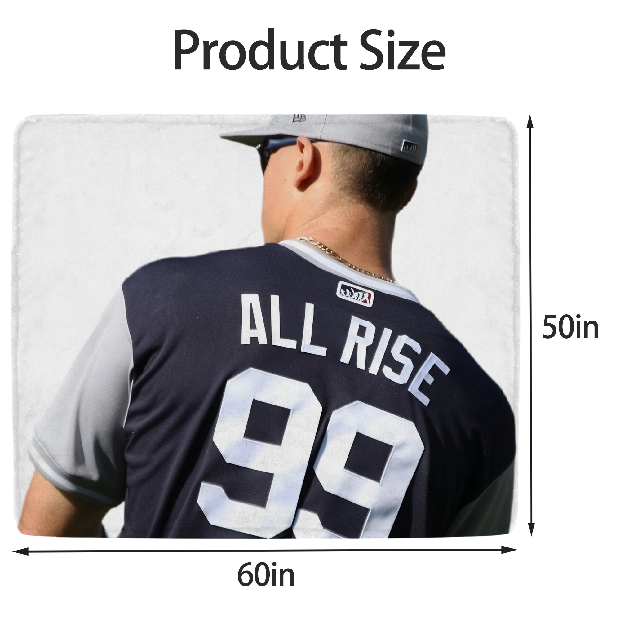 Aaron Judge 99 All Rise Soft Fleece Throw Blanket 50 X 60 Inch – Super Soft, Lightweight, And Durable – Perfect For Sofa, Bed, Camping, And More – Ideal Gift For Family And Friends