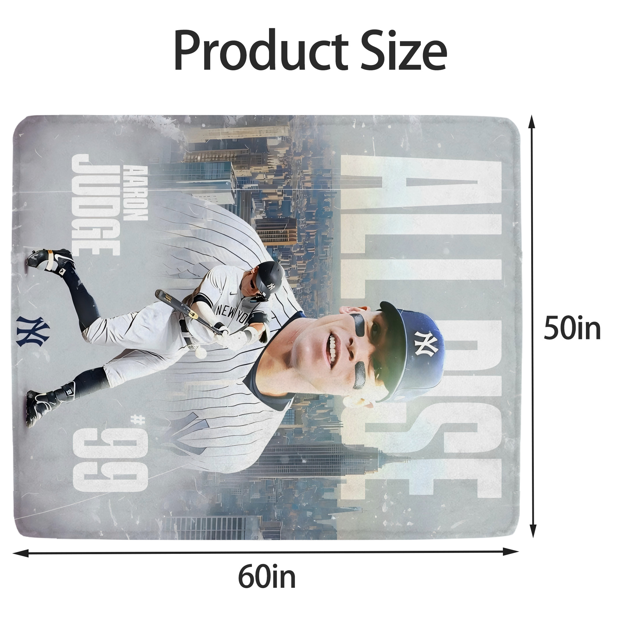 Aaron Judge 99 All Rise Soft Fleece Throw Blanket 50 X 60 Inch – Super Soft, Lightweight, And Durable – Perfect For Sofa, Bed, Camping, And More – Ideal Gift For Family And Friends