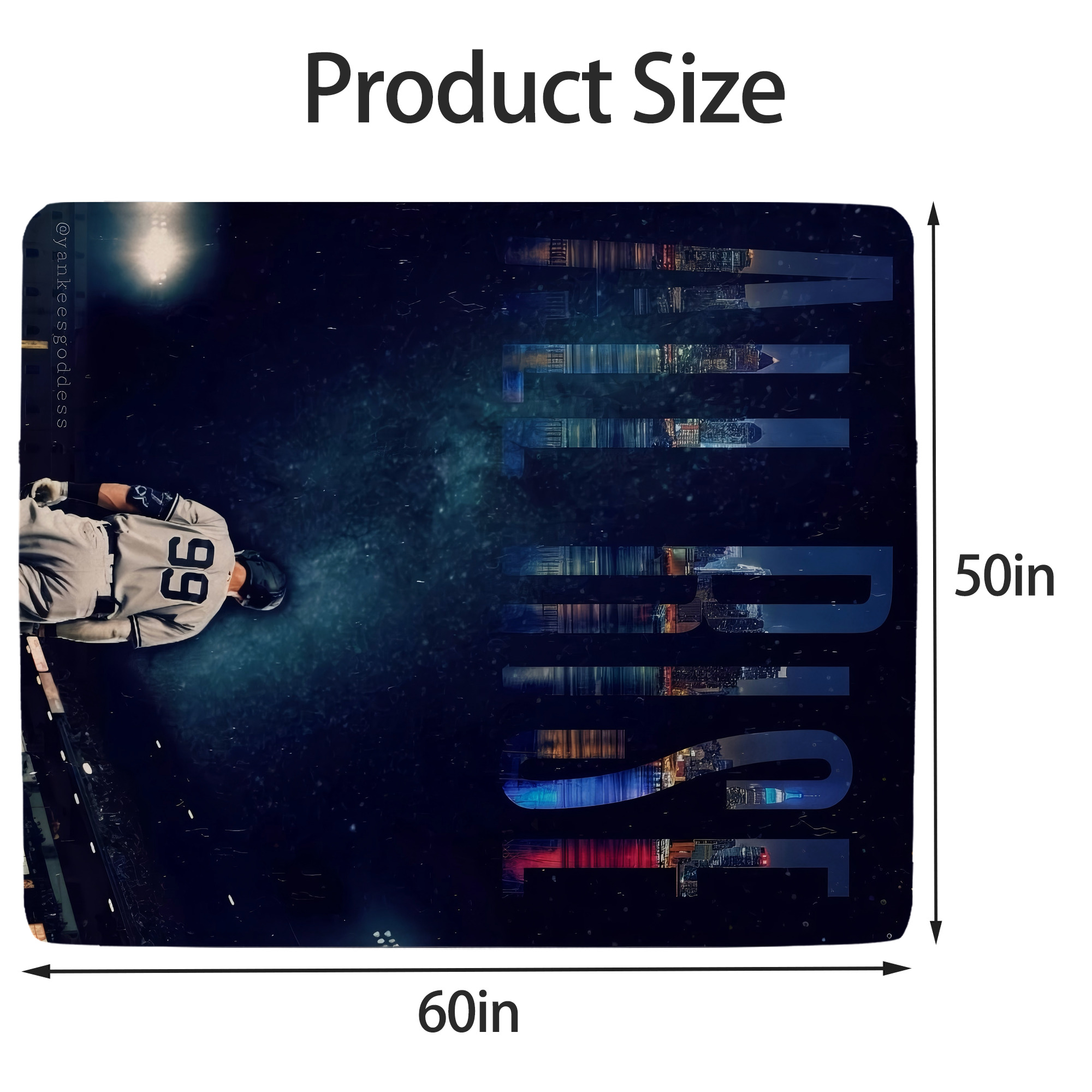 Aaron Judge 99 All Rise Soft Fleece Throw Blanket 50 X 60 Inch – Super Soft, Lightweight, And Durable – Perfect For Sofa, Bed, Camping, And More – Ideal Gift For Family And Friends