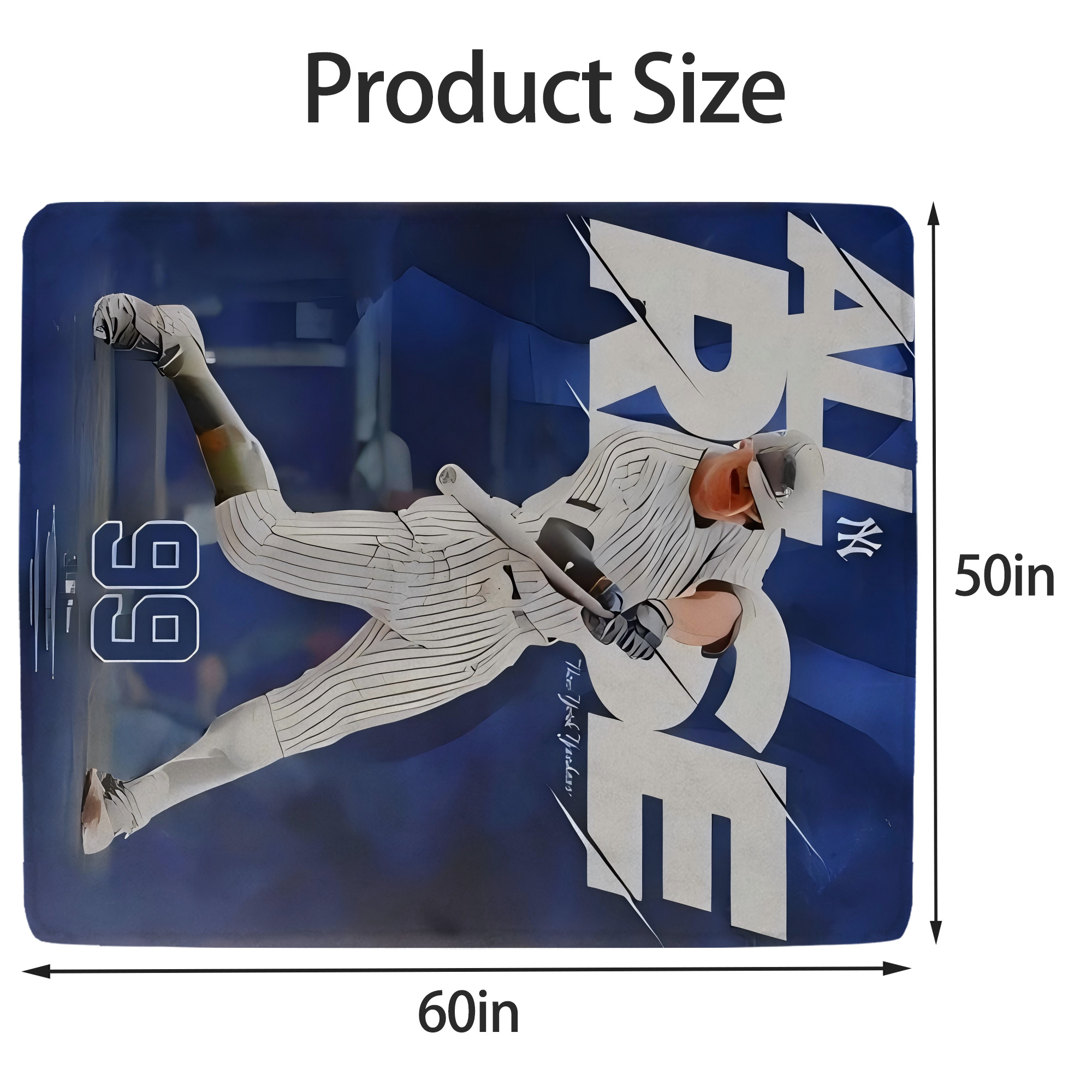 Aaron Judge 99 All Rise Soft Fleece Throw Blanket 50 X 60 Inch – Super Soft, Lightweight, And Durable – Perfect For Sofa, Bed, Camping, And More – Ideal Gift For Family And Friends