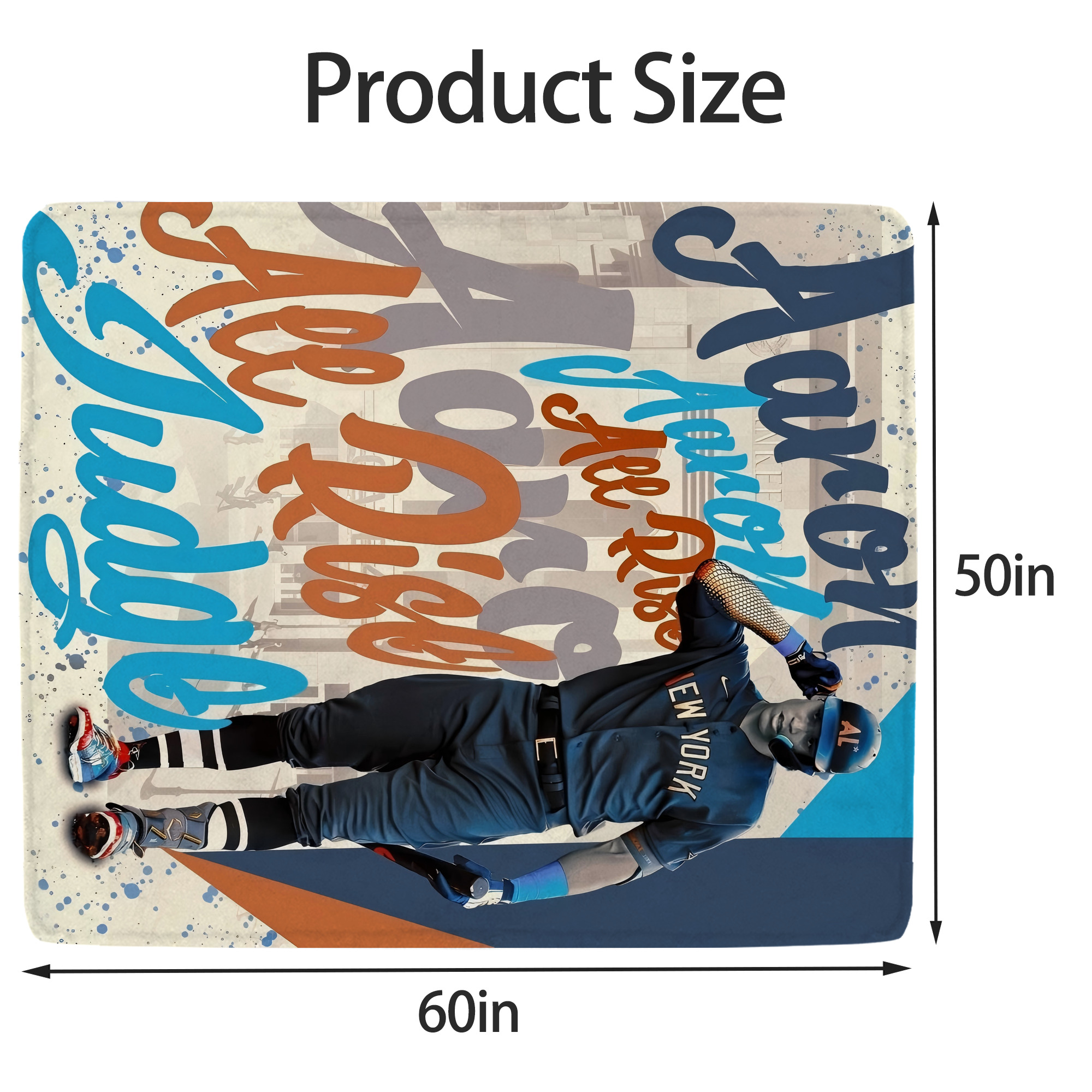 Aaron Judge 99 All Rise Soft Fleece Throw Blanket 50 X 60 Inch – Super Soft, Lightweight, And Durable – Perfect For Sofa, Bed, Camping, And More – Ideal Gift For Family And Friends