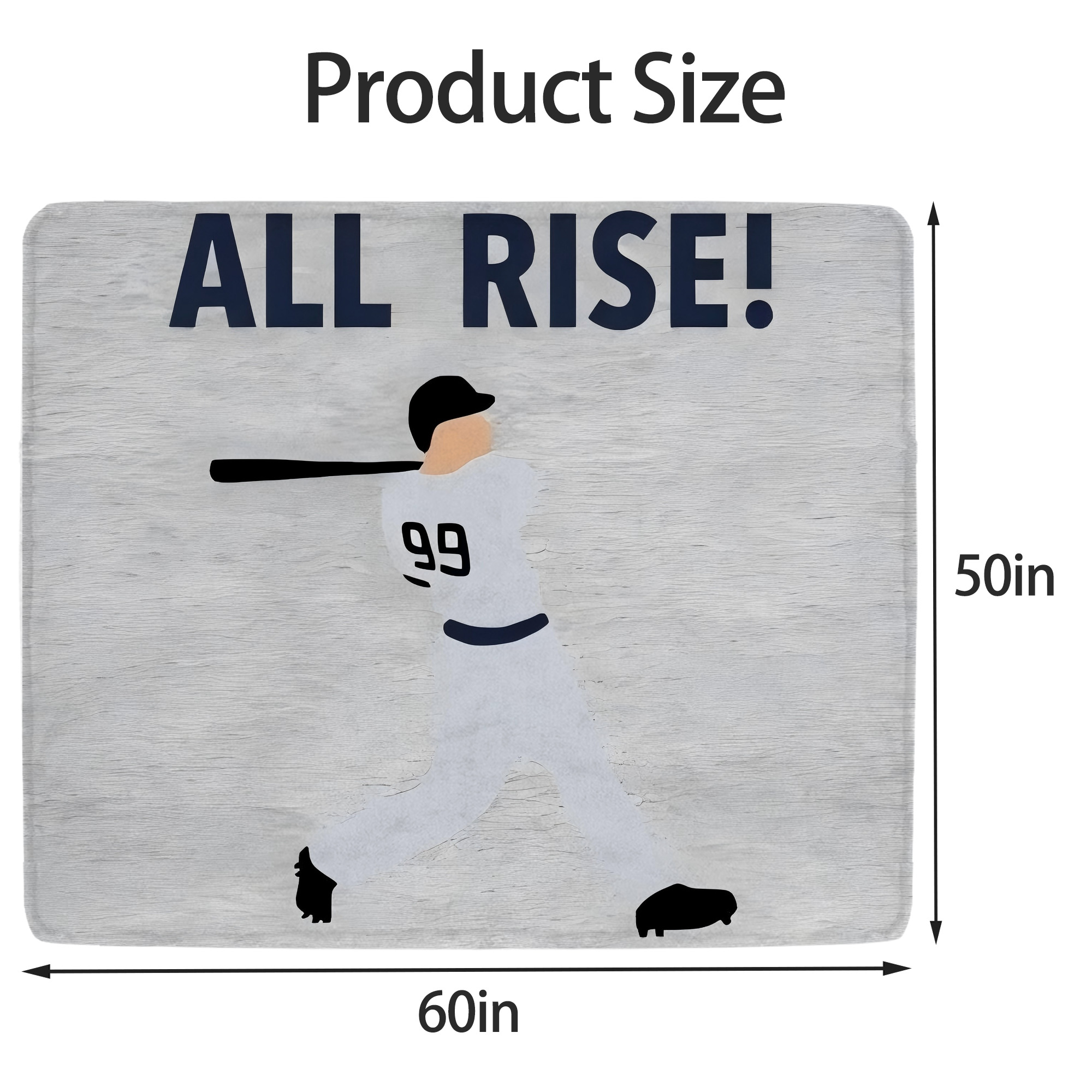 Aaron Judge 99 All Rise Soft Fleece Throw Blanket 50 X 60 Inch – Super Soft, Lightweight, And Durable – Perfect For Sofa, Bed, Camping, And More – Ideal Gift For Family And Friends