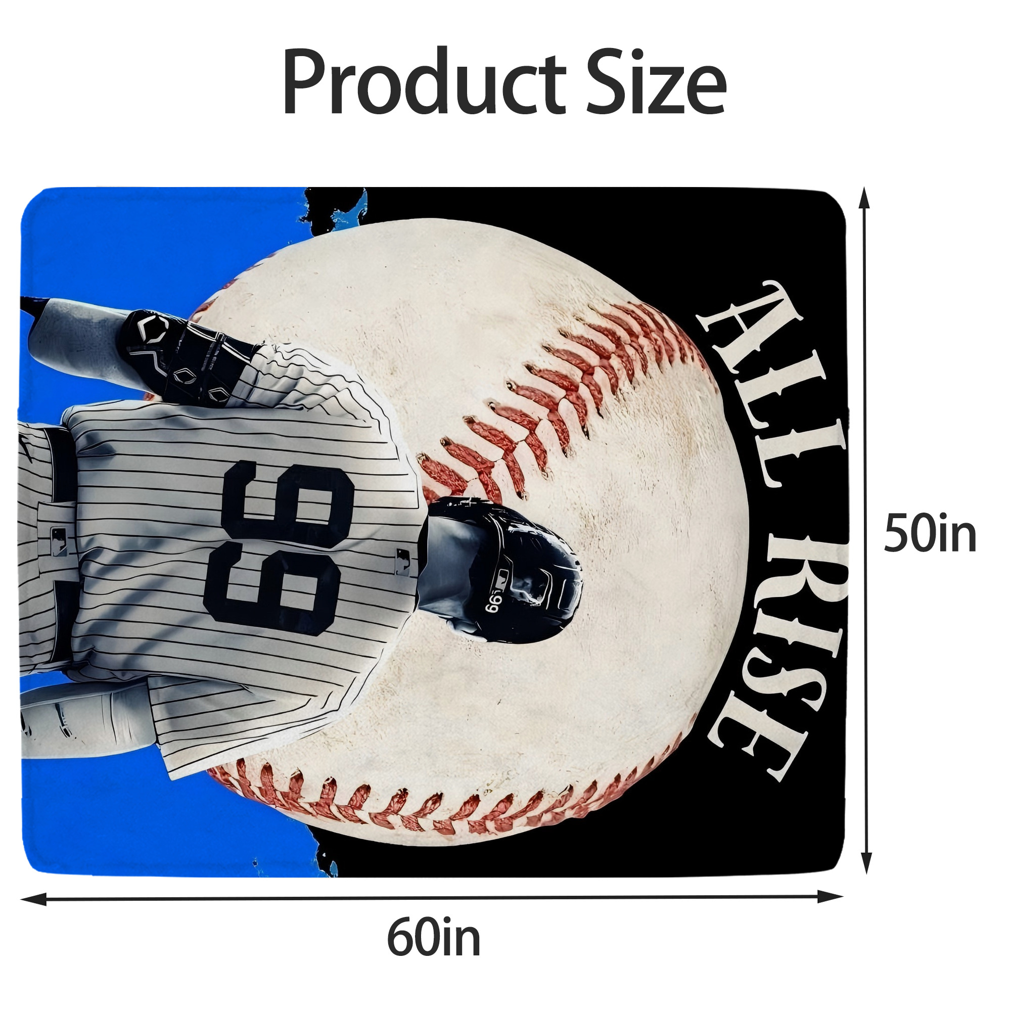 Aaron Judge 99 All Rise Soft Fleece Throw Blanket 50 X 60 Inch – Super Soft, Lightweight, And Durable – Perfect For Sofa, Bed, Camping, And More – Ideal Gift For Family And Friends