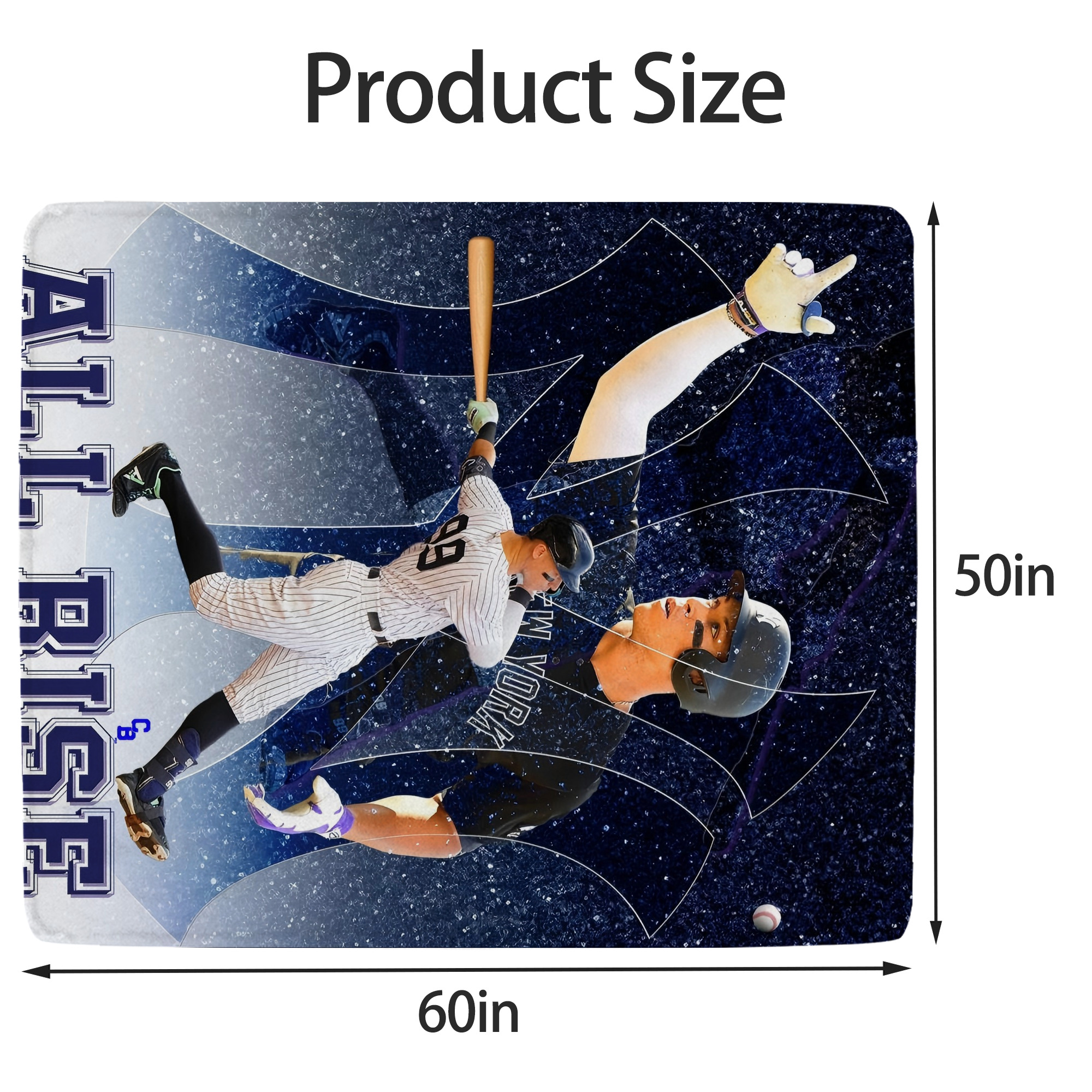 Aaron Judge 99 All Rise Soft Fleece Throw Blanket 50 X 60 Inch – Super Soft, Lightweight, And Durable – Perfect For Sofa, Bed, Camping, And More – Ideal Gift For Family And Friends