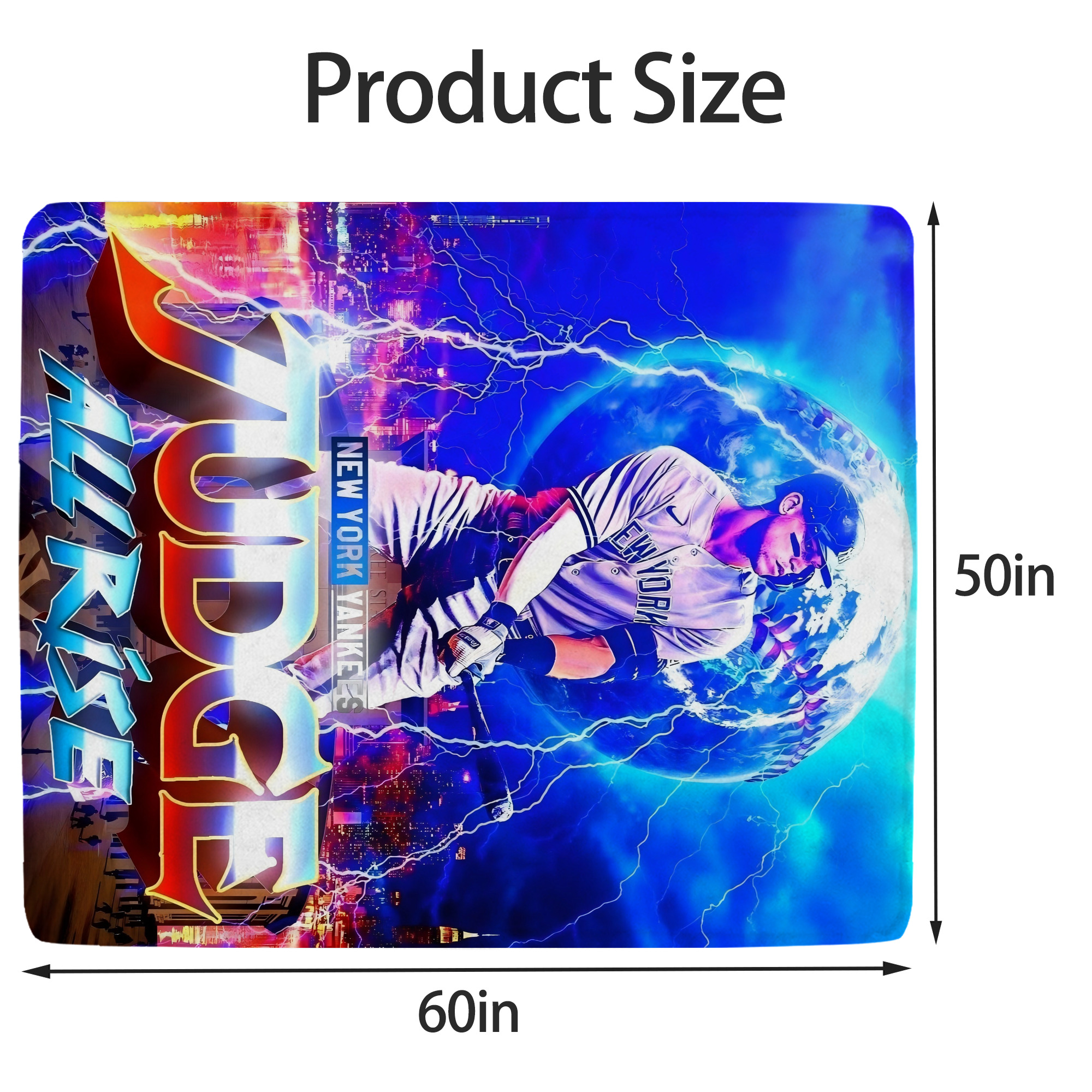 Aaron Judge 99 All Rise Soft Fleece Throw Blanket 50 X 60 Inch – Super Soft, Lightweight, And Durable – Perfect For Sofa, Bed, Camping, And More – Ideal Gift For Family And Friends