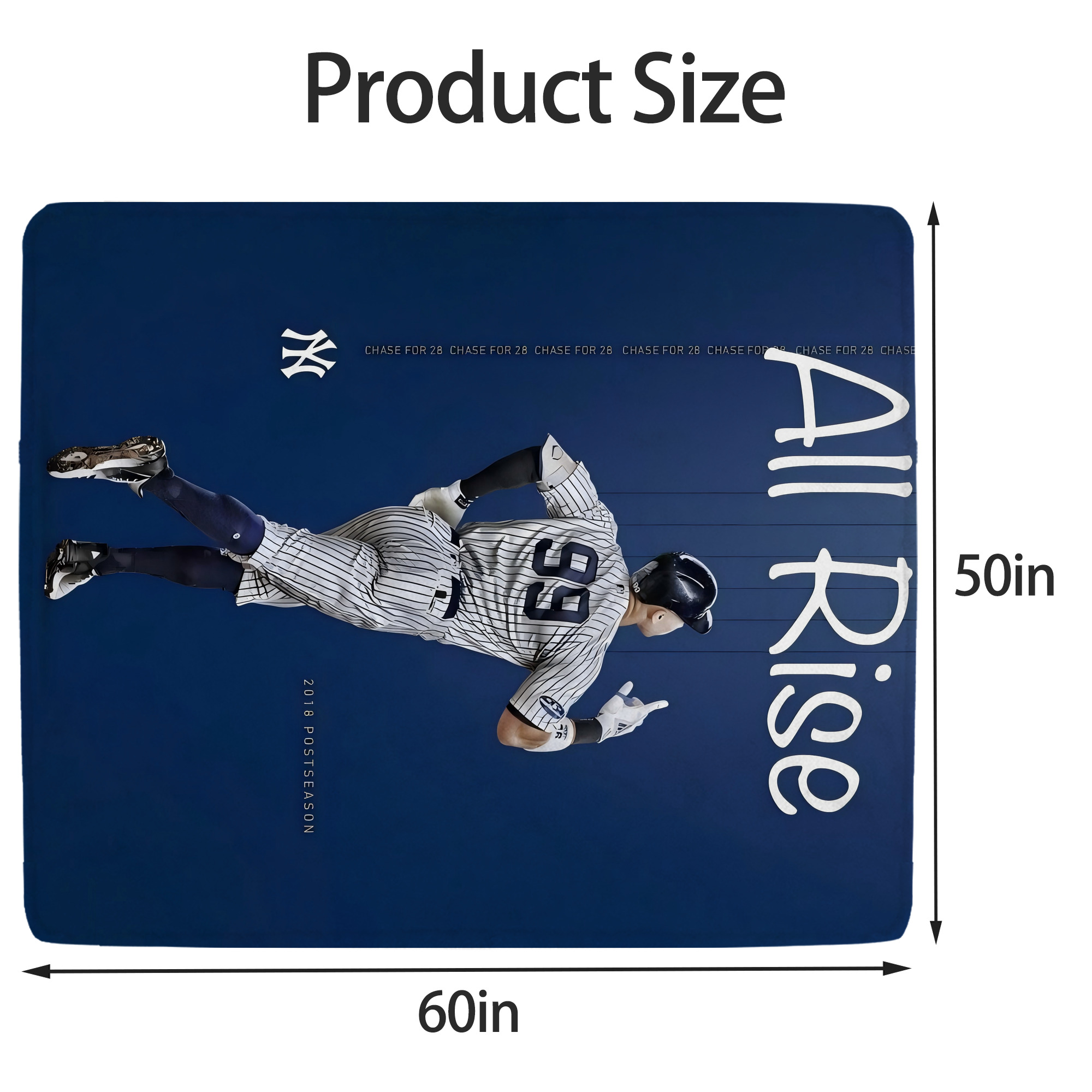 Aaron Judge 99 All Rise Soft Fleece Throw Blanket 50 X 60 Inch – Super Soft, Lightweight, And Durable – Perfect For Sofa, Bed, Camping, And More – Ideal Gift For Family And Friends