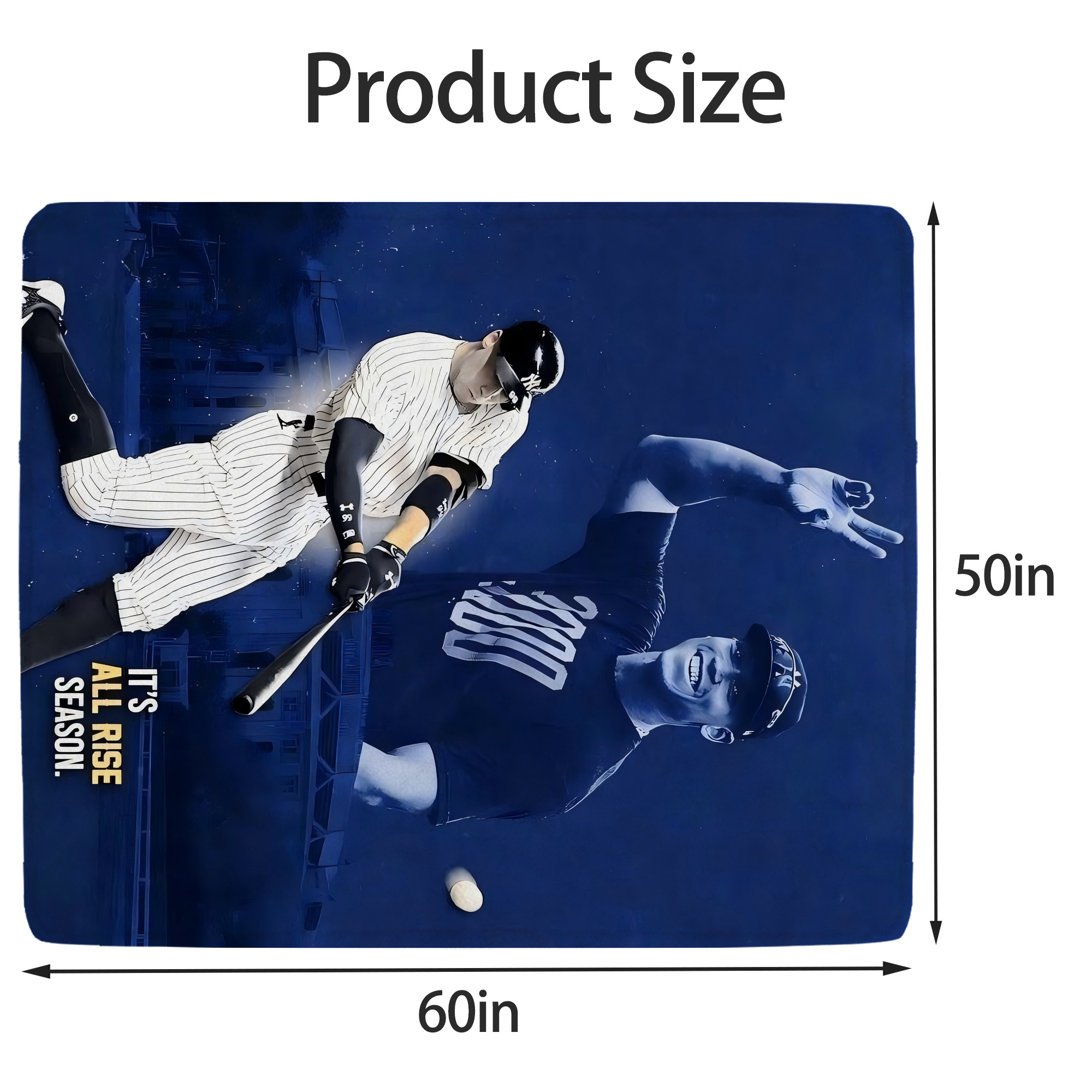 Aaron Judge It‘s All Rise Season Soft Fleece Throw Blanket 50 X 60 Inch – Super Soft, Lightweight, And Durable – Perfect For Sofa, Bed, Camping, And More – Ideal Gift For Family And Friends
