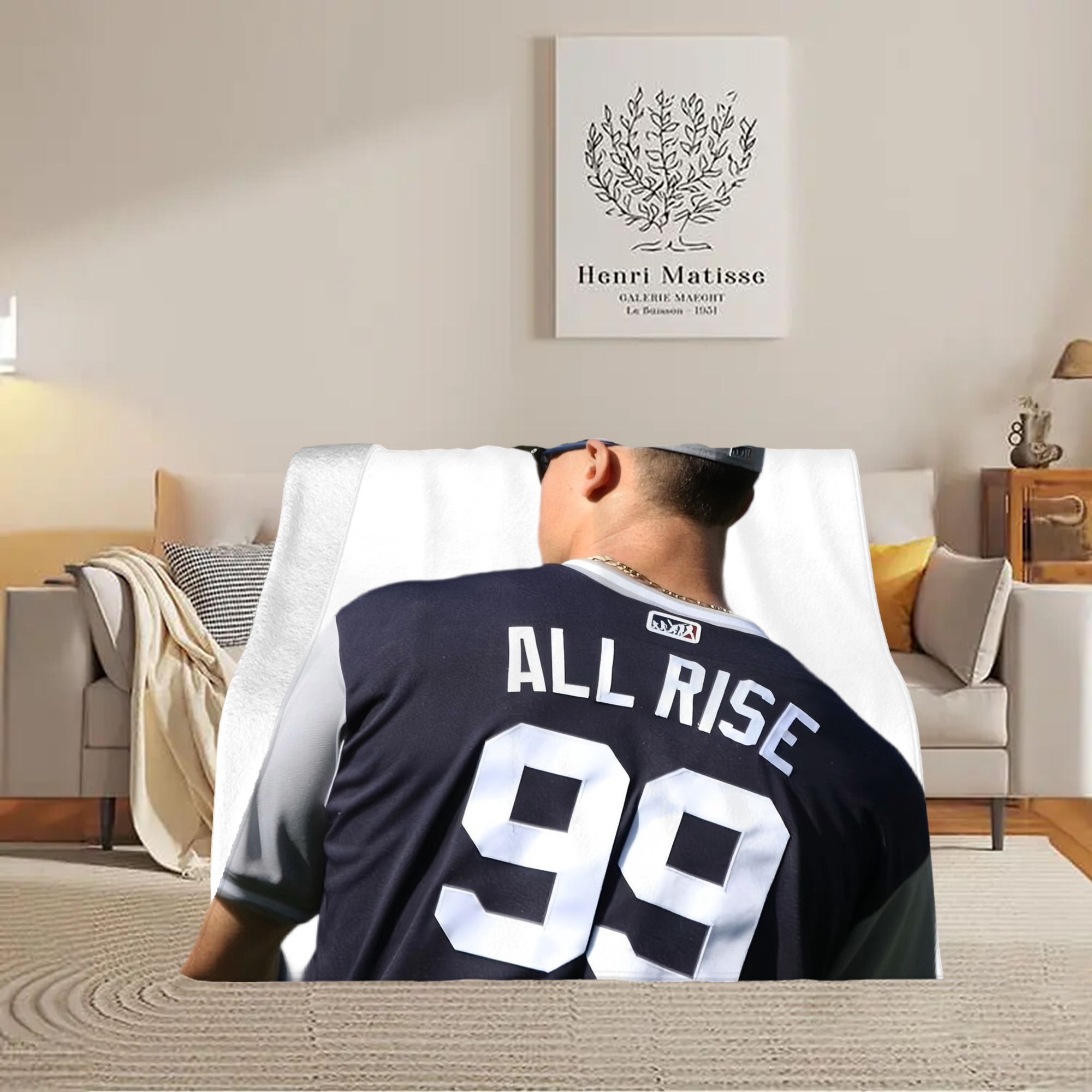 Aaron Judge 99 All Rise Soft Fleece Throw Blanket 50 X 60 Inch – Super Soft, Lightweight, And Durable – Perfect For Sofa, Bed, Camping, And More – Ideal Gift For Family And Friends