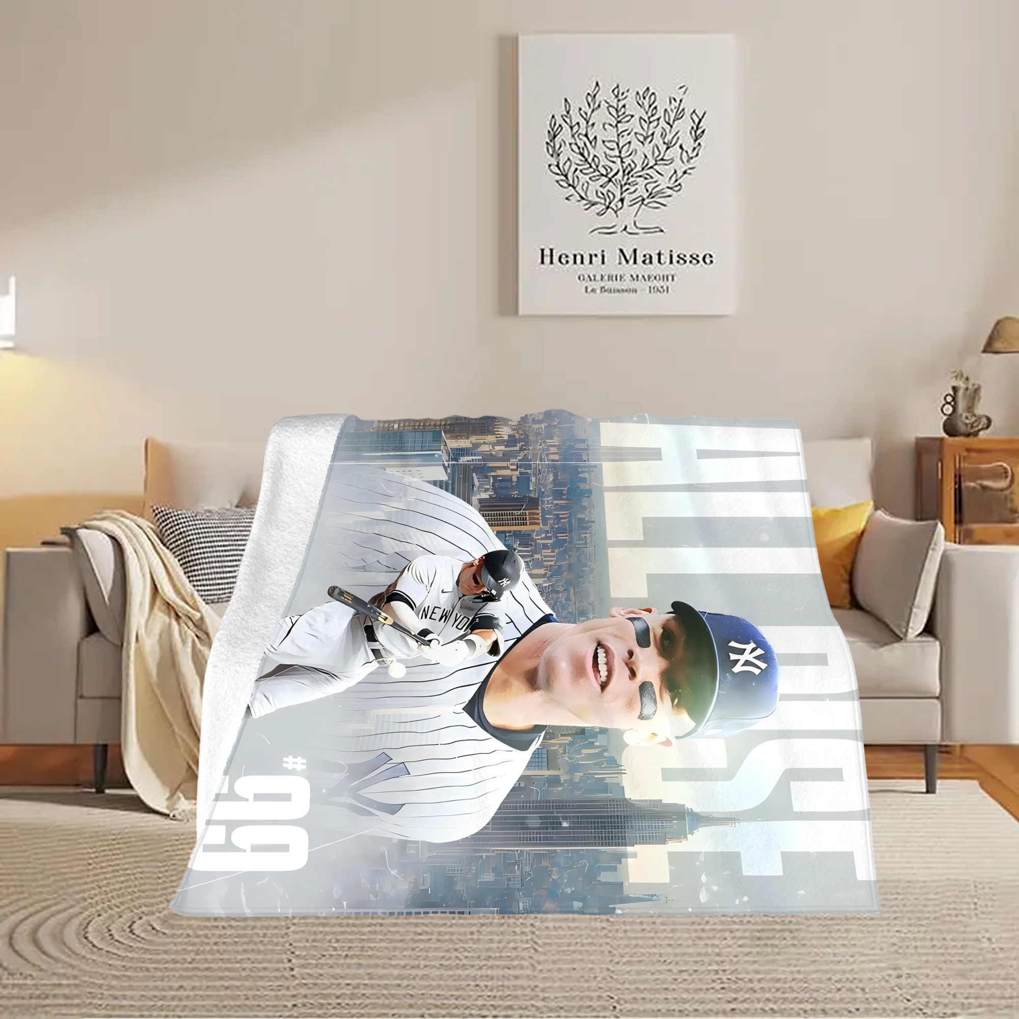 Aaron Judge 99 All Rise Soft Fleece Throw Blanket 50 X 60 Inch – Super Soft, Lightweight, And Durable – Perfect For Sofa, Bed, Camping, And More – Ideal Gift For Family And Friends