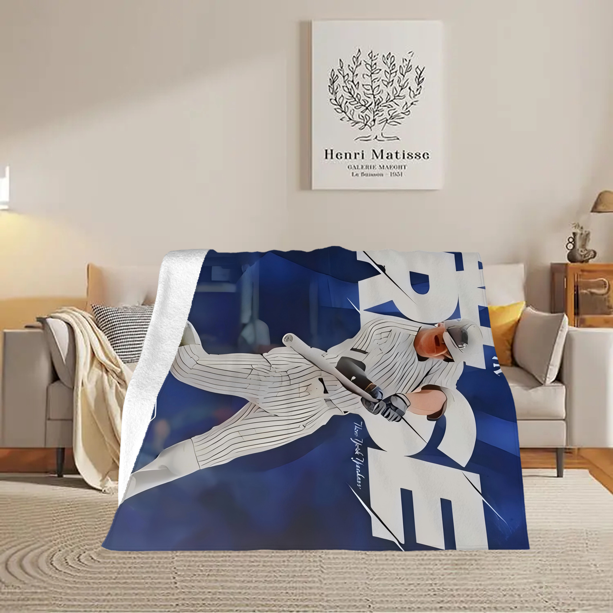 Aaron Judge 99 All Rise Soft Fleece Throw Blanket 50 X 60 Inch – Super Soft, Lightweight, And Durable – Perfect For Sofa, Bed, Camping, And More – Ideal Gift For Family And Friends