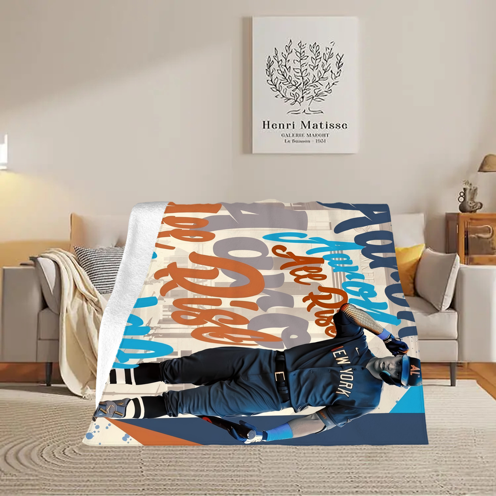 Aaron Judge 99 All Rise Soft Fleece Throw Blanket 50 X 60 Inch – Super Soft, Lightweight, And Durable – Perfect For Sofa, Bed, Camping, And More – Ideal Gift For Family And Friends