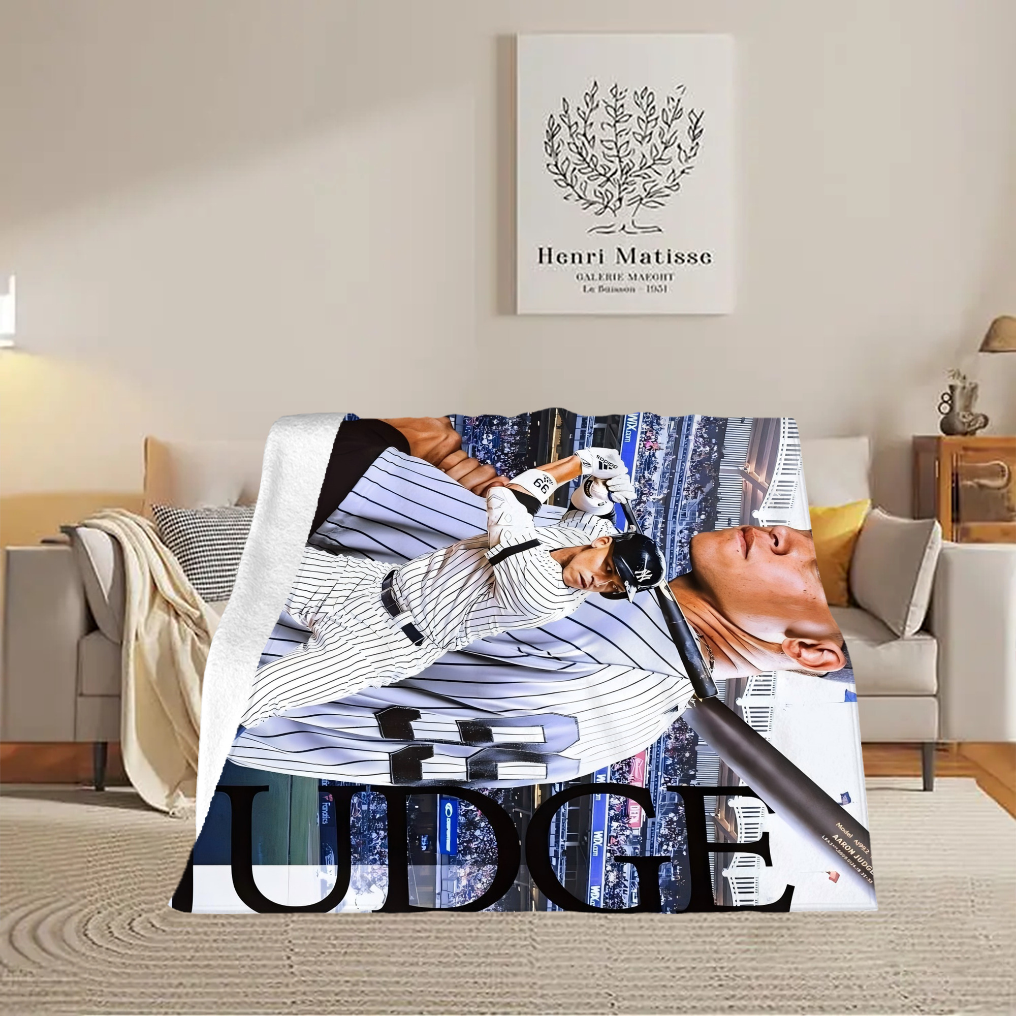 Aaron Judge 99 All Rise Soft Fleece Throw Blanket 50 X 60 Inch – Super Soft, Lightweight, And Durable – Perfect For Sofa, Bed, Camping, And More – Ideal Gift For Family And Friends