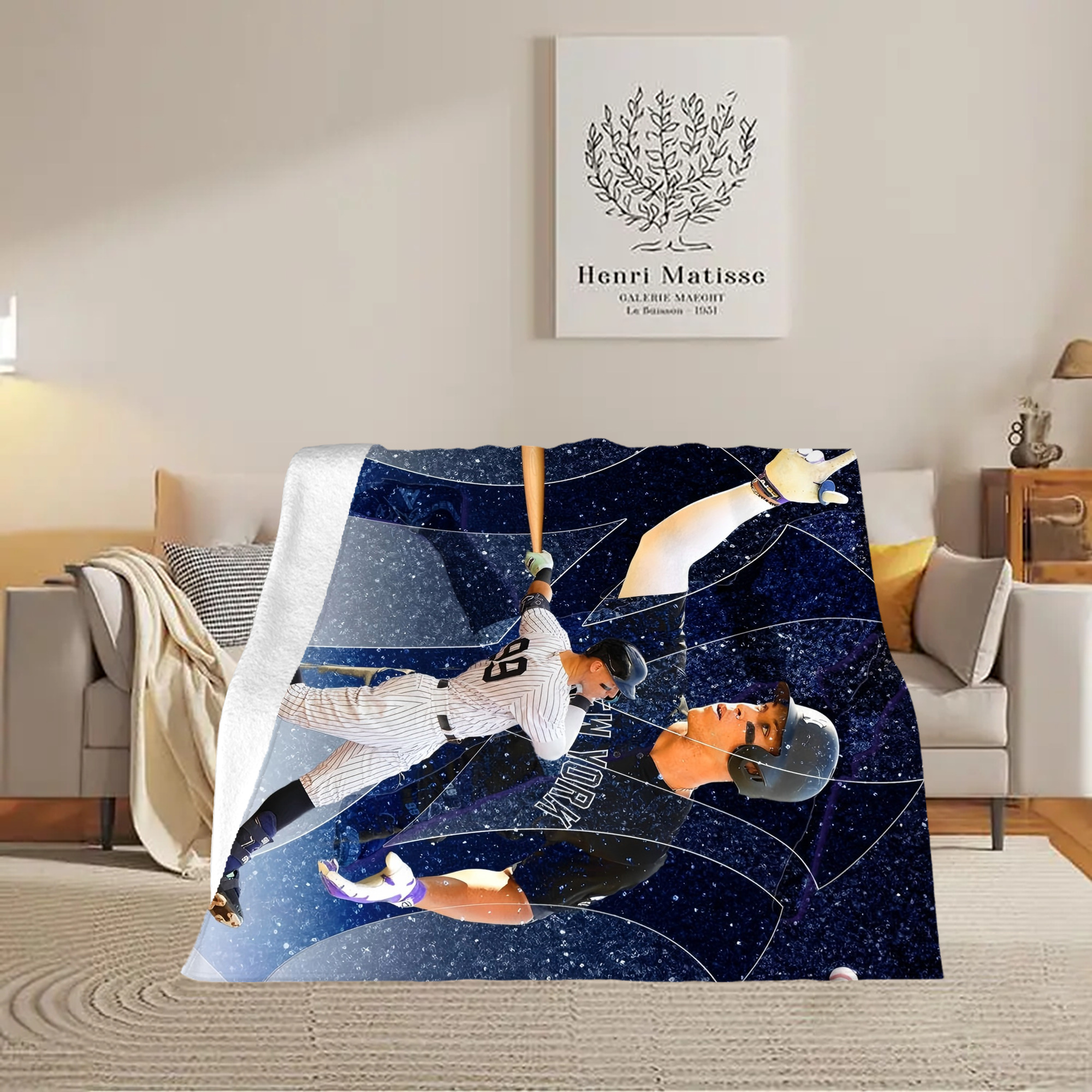 Aaron Judge 99 All Rise Soft Fleece Throw Blanket 50 X 60 Inch – Super Soft, Lightweight, And Durable – Perfect For Sofa, Bed, Camping, And More – Ideal Gift For Family And Friends