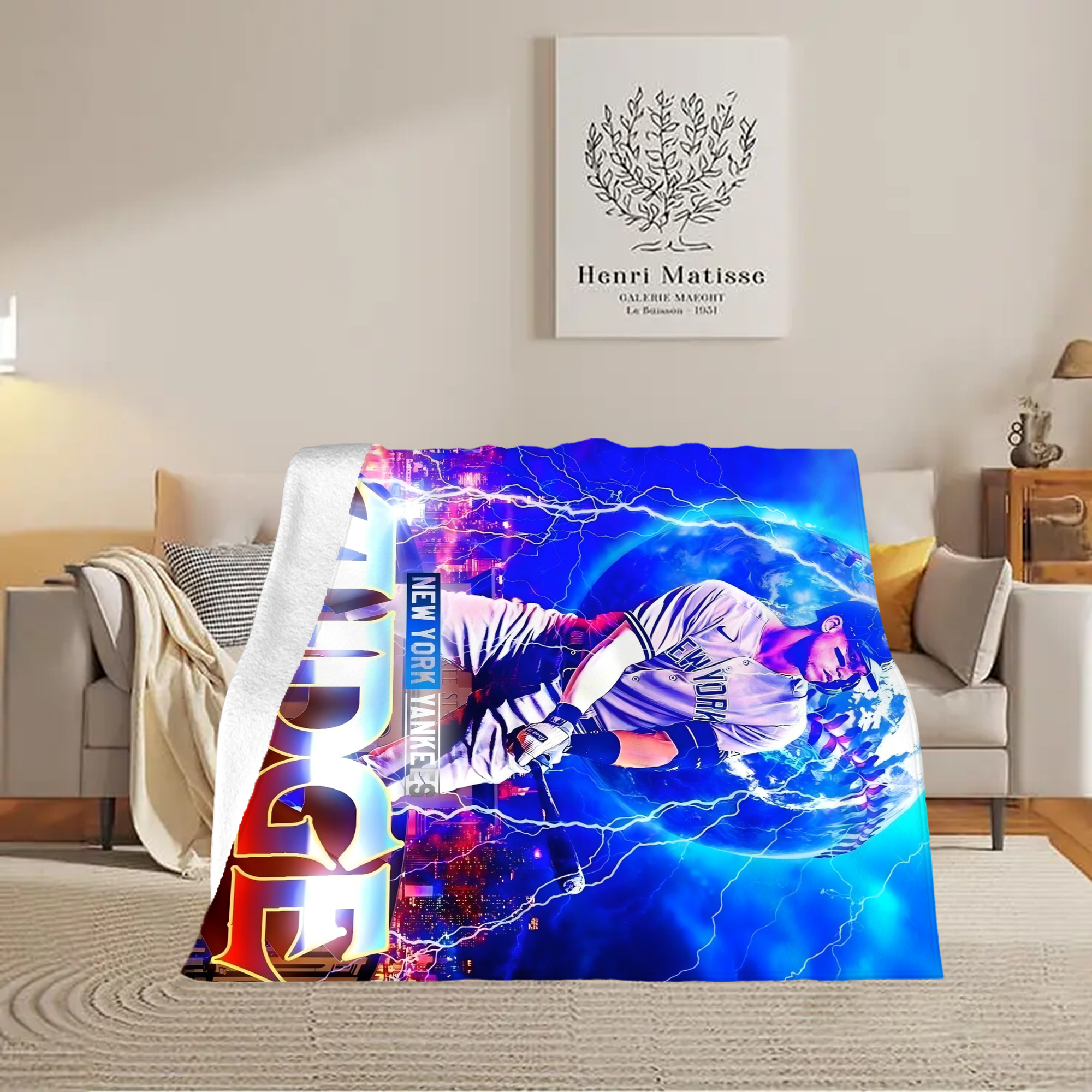 Aaron Judge 99 All Rise Soft Fleece Throw Blanket 50 X 60 Inch – Super Soft, Lightweight, And Durable – Perfect For Sofa, Bed, Camping, And More – Ideal Gift For Family And Friends