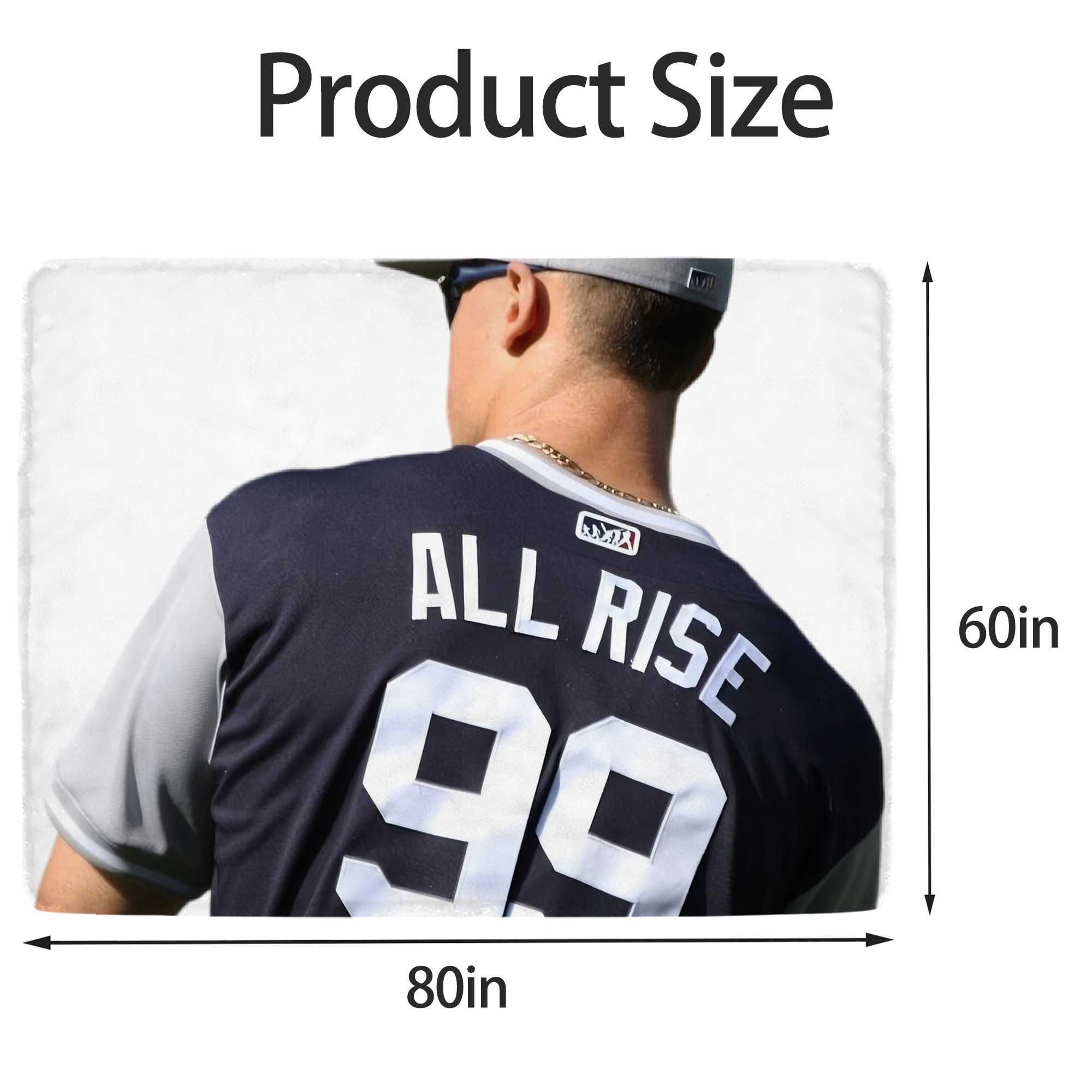 Aaron Judge 99 All Rise Soft Fleece Throw Blanket 60 X 80 Inch – Super Soft, Lightweight, And Durable – Perfect For Sofa, Bed, Camping, And More – Ideal Gift For Family And Friends