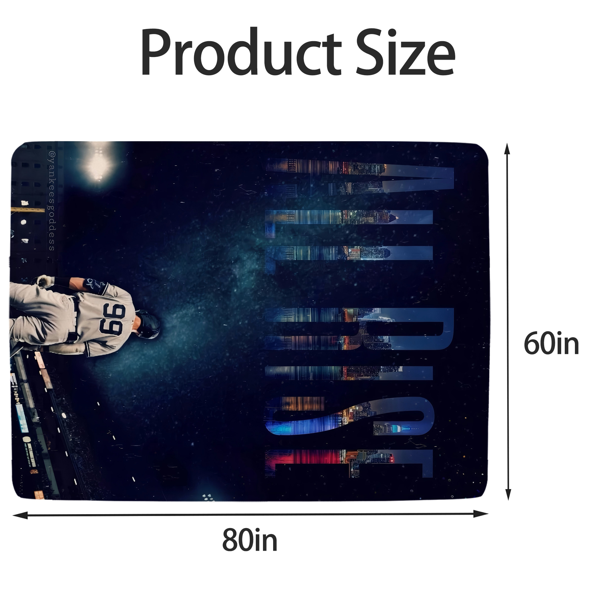 Aaron Judge 99 All Rise Soft Fleece Throw Blanket 60 X 80 Inch – Super Soft, Lightweight, And Durable – Perfect For Sofa, Bed, Camping, And More – Ideal Gift For Family And Friends