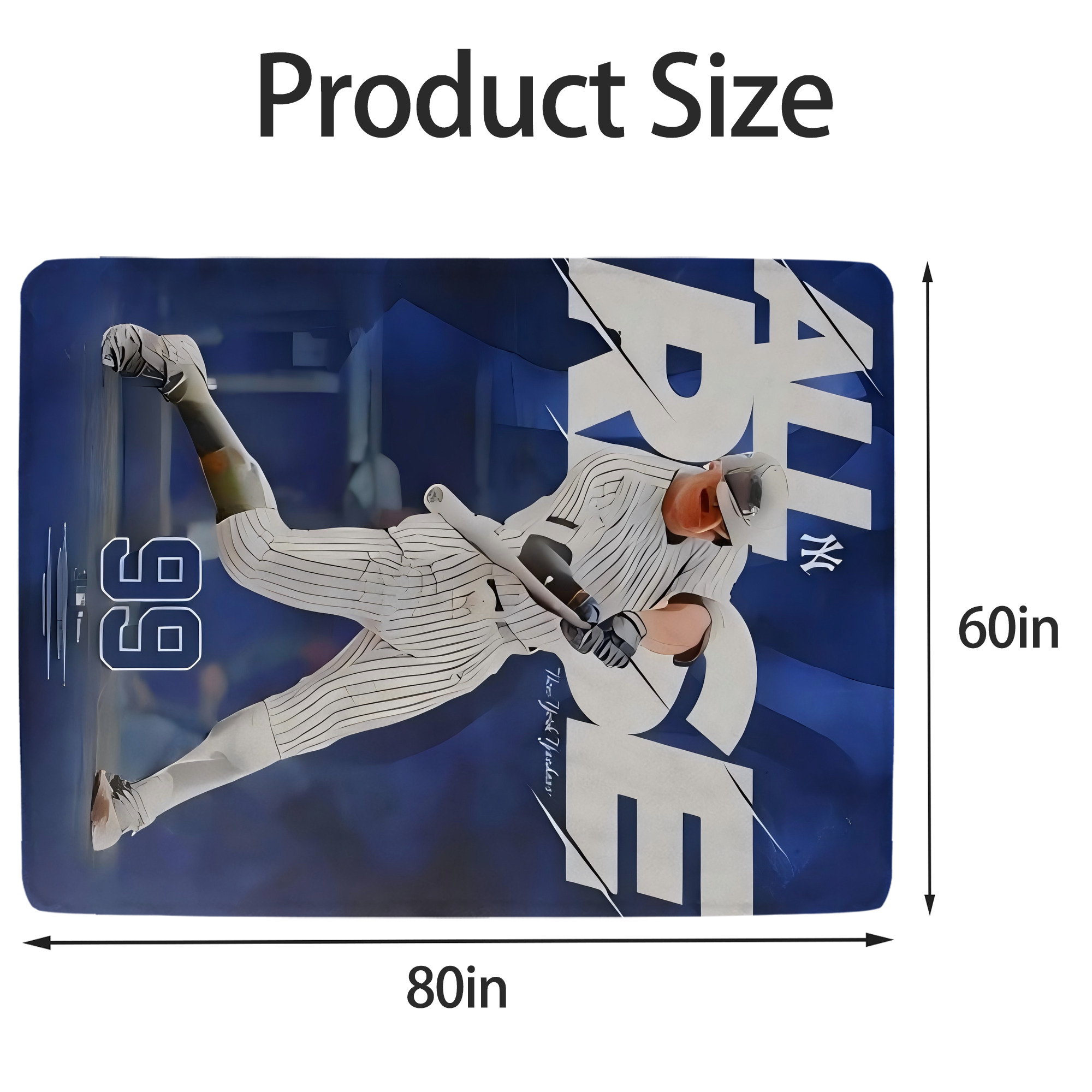 Aaron Judge 99 All Rise Soft Fleece Throw Blanket 60 X 80 Inch – Super Soft, Lightweight, And Durable – Perfect For Sofa, Bed, Camping, And More – Ideal Gift For Family And Friends