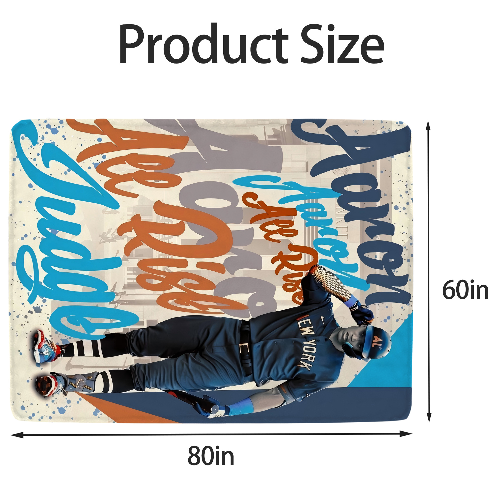 Aaron Judge 99 All Rise Soft Fleece Throw Blanket 60 X 80 Inch – Super Soft, Lightweight, And Durable – Perfect For Sofa, Bed, Camping, And More – Ideal Gift For Family And Friends