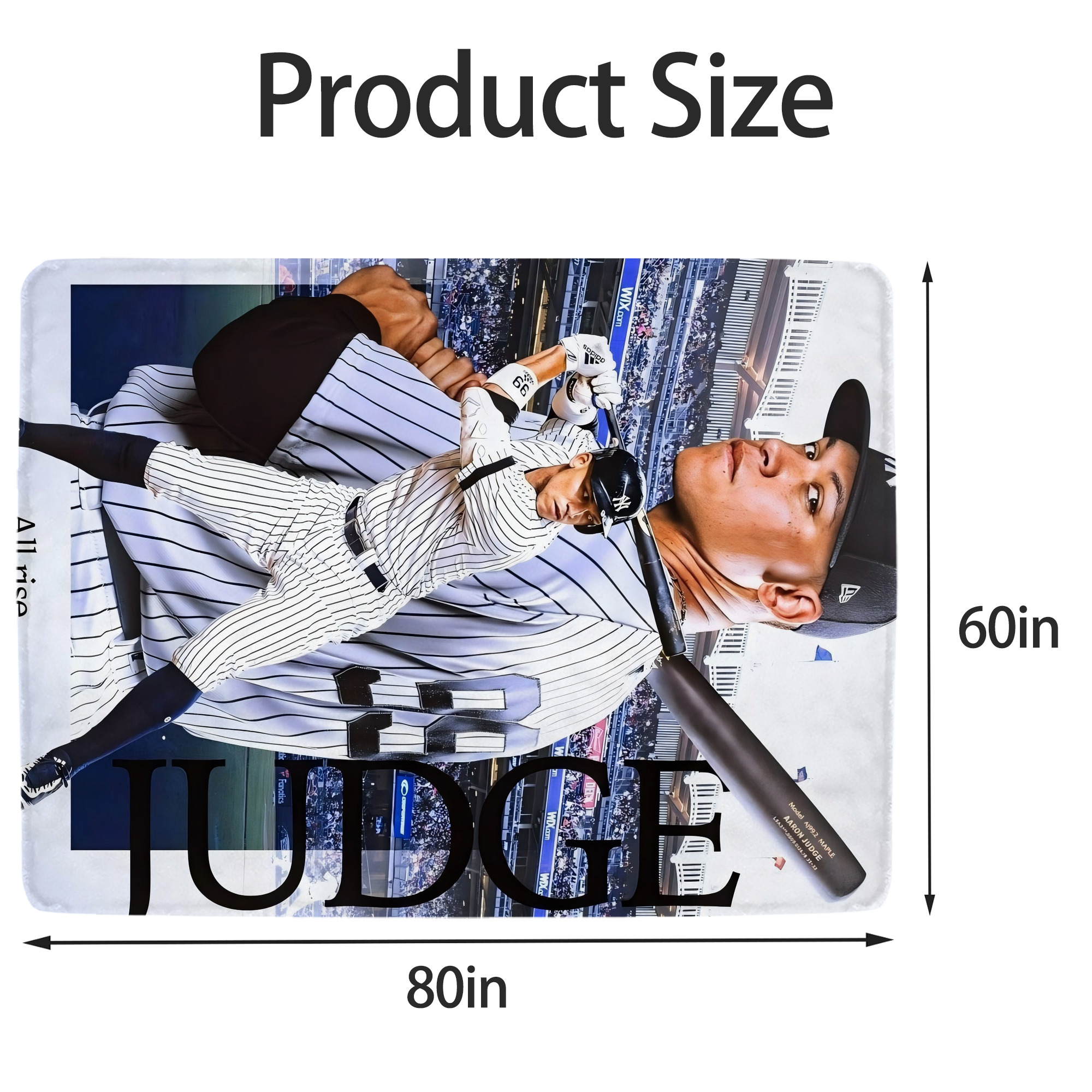 Aaron Judge 99 All Rise Soft Fleece Throw Blanket 60 X 80 Inch – Super Soft, Lightweight, And Durable – Perfect For Sofa, Bed, Camping, And More – Ideal Gift For Family And Friends