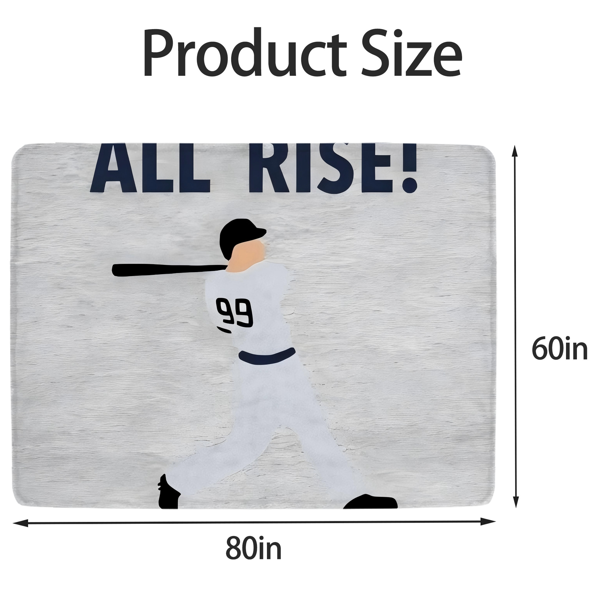 Aaron Judge 99 All Rise Soft Fleece Throw Blanket 60 X 80 Inch – Super Soft, Lightweight, And Durable – Perfect For Sofa, Bed, Camping, And More – Ideal Gift For Family And Friends