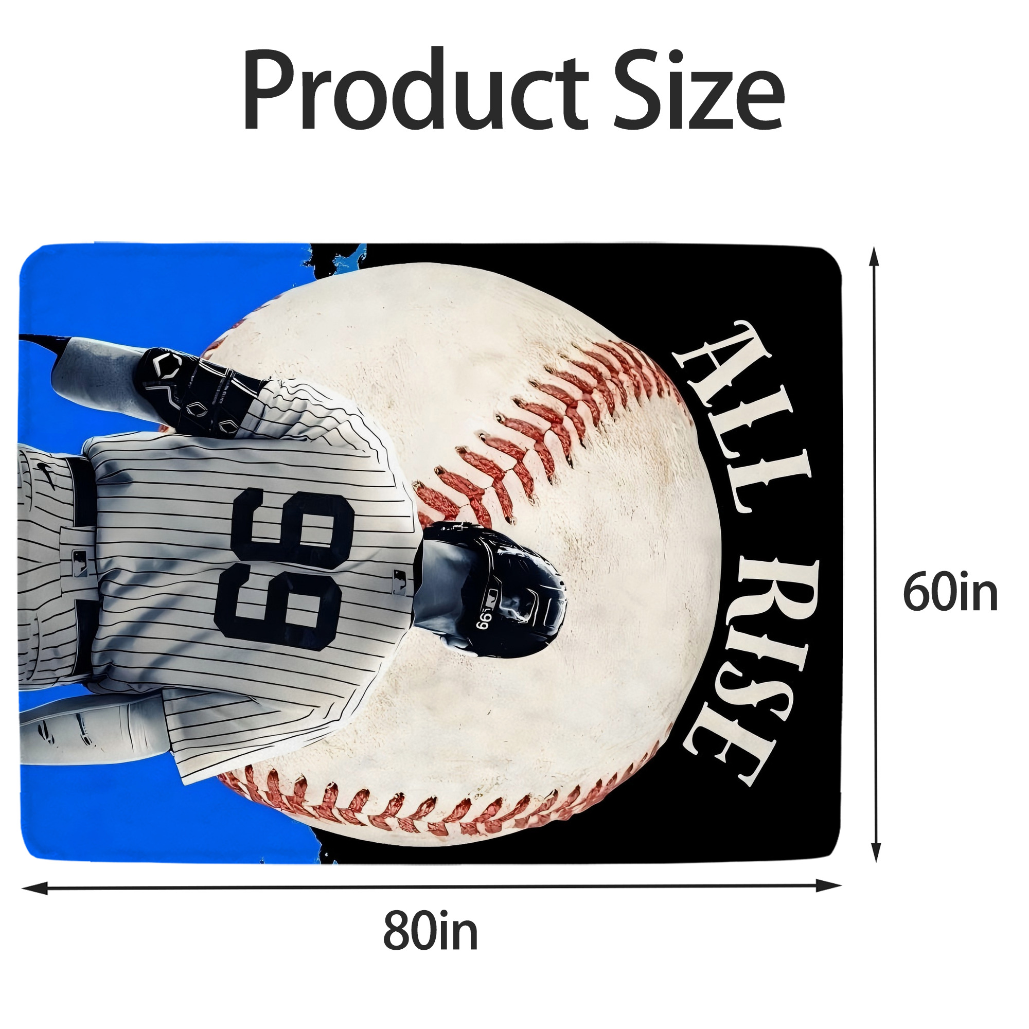 Aaron Judge 99 All Rise Soft Fleece Throw Blanket 60 X 80 Inch – Super Soft, Lightweight, And Durable – Perfect For Sofa, Bed, Camping, And More – Ideal Gift For Family And Friends