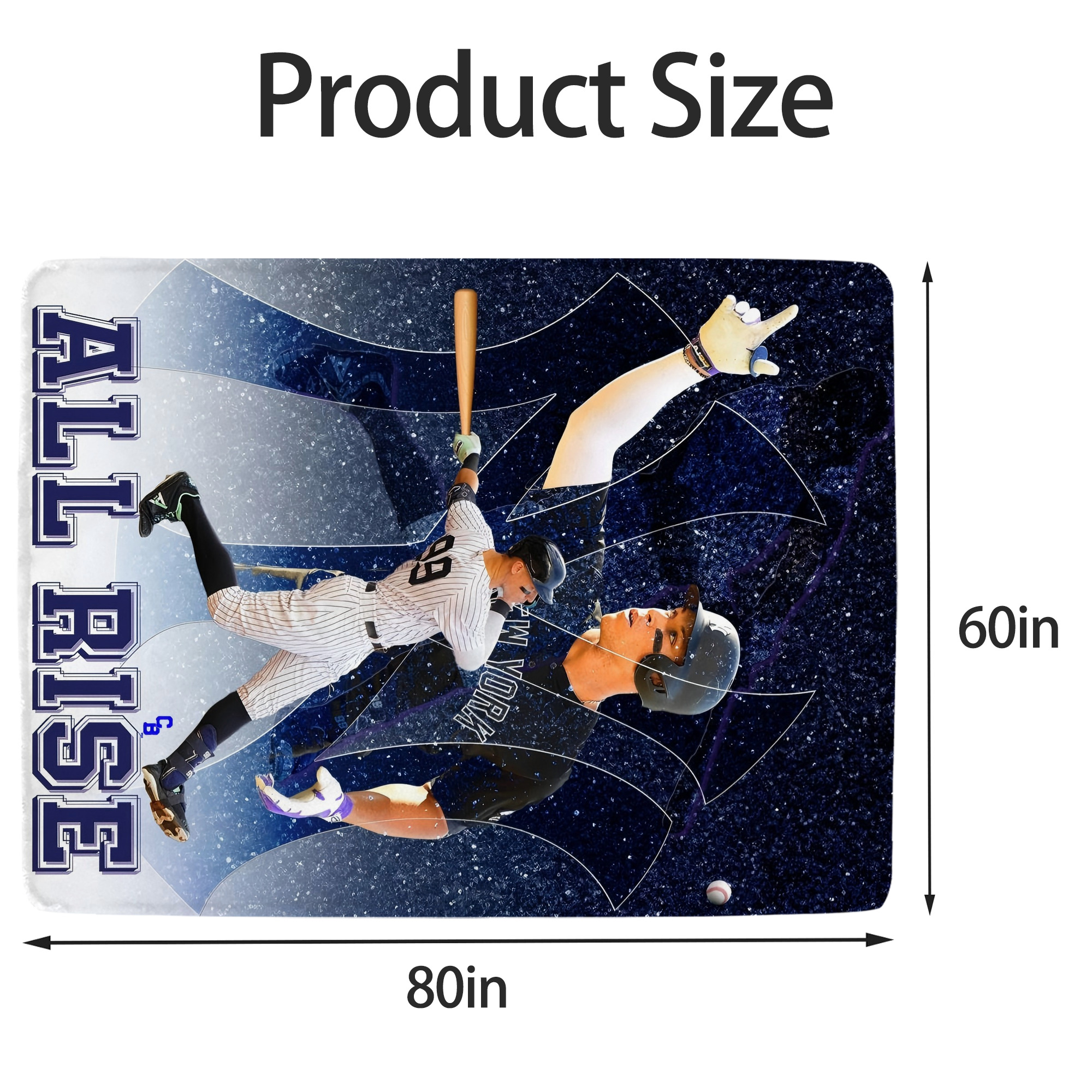 Aaron Judge 99 All Rise Soft Fleece Throw Blanket 60 X 80 Inch – Super Soft, Lightweight, And Durable – Perfect For Sofa, Bed, Camping, And More – Ideal Gift For Family And Friends
