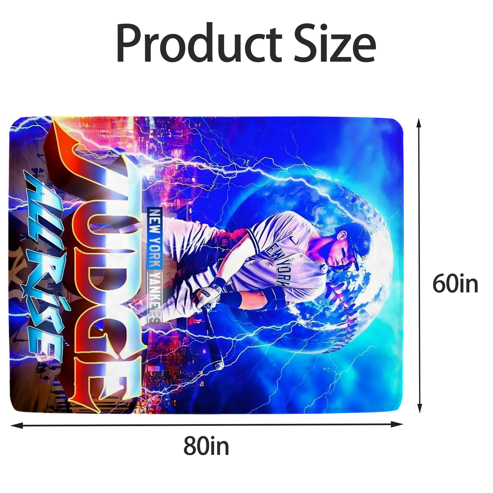 Aaron Judge 99 All Rise Soft Fleece Throw Blanket 60 X 80 Inch – Super Soft, Lightweight, And Durable – Perfect For Sofa, Bed, Camping, And More – Ideal Gift For Family And Friends