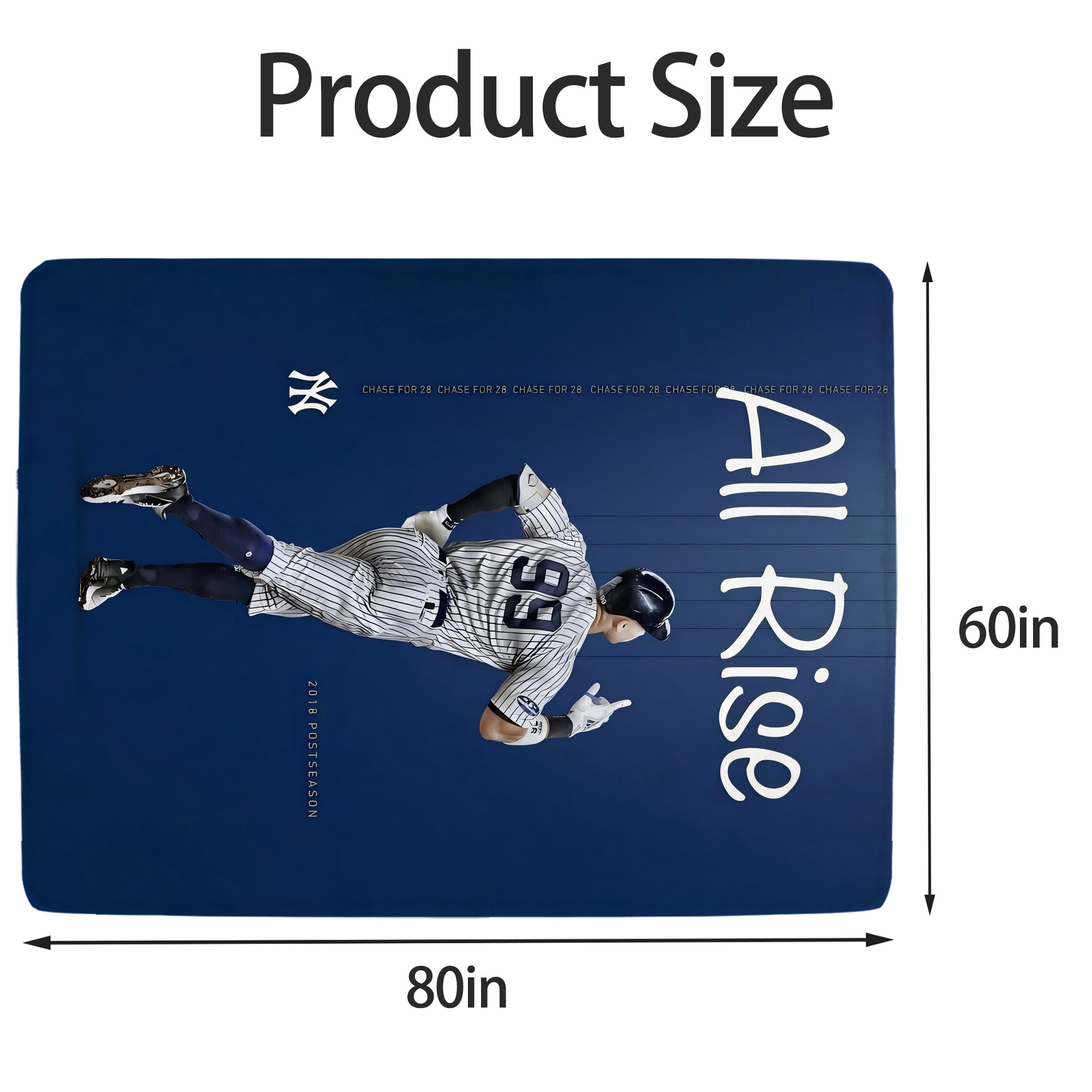 Aaron Judge 99 All Rise Soft Fleece Throw Blanket 60 X 80 Inch – Super Soft, Lightweight, And Durable – Perfect For Sofa, Bed, Camping, And More – Ideal Gift For Family And Friends