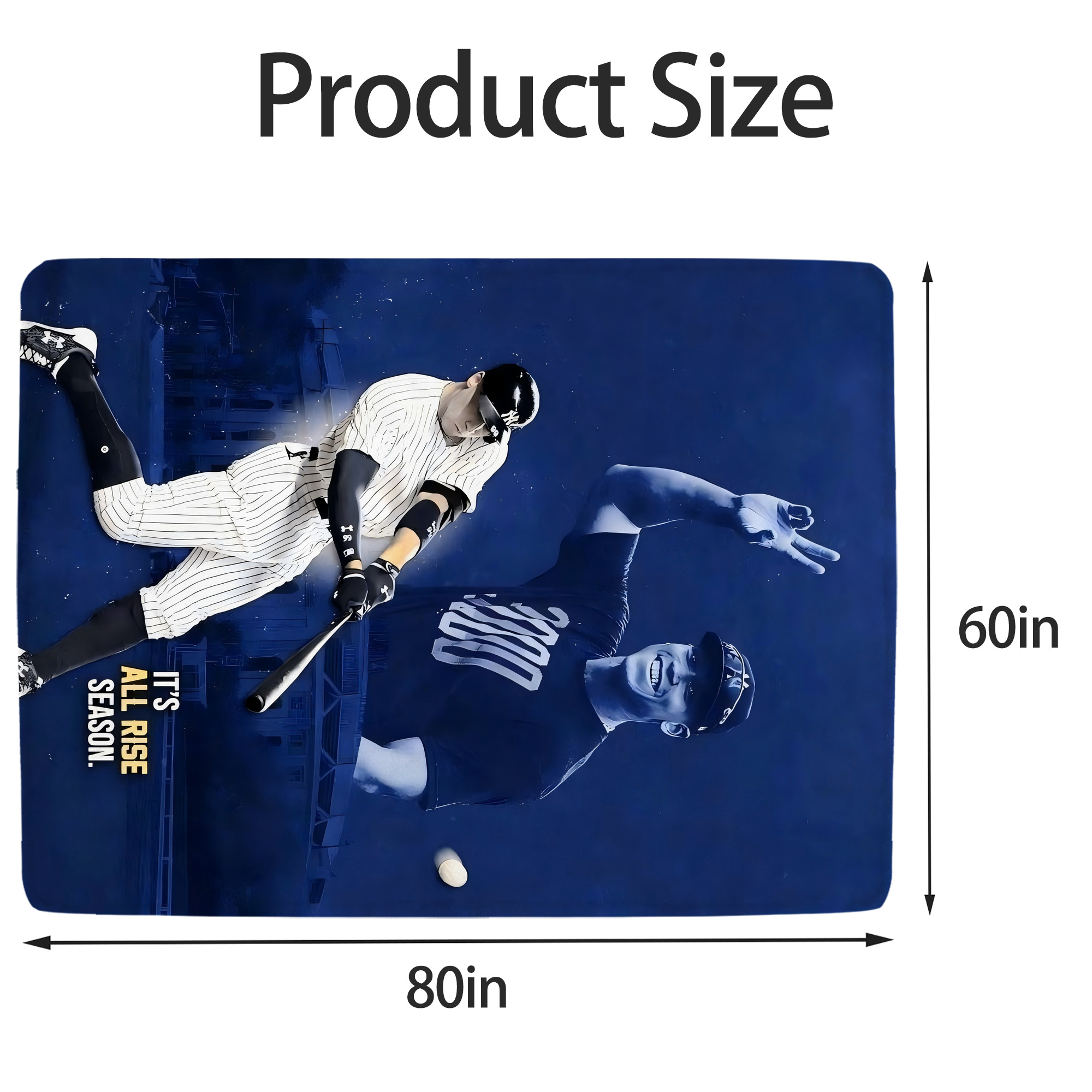 Aaron Judge It‘s All Rise Season Soft Fleece Throw Blanket 60 X 80 Inch – Super Soft, Lightweight, And Durable – Perfect For Sofa, Bed, Camping, And More – Ideal Gift For Family And Friends