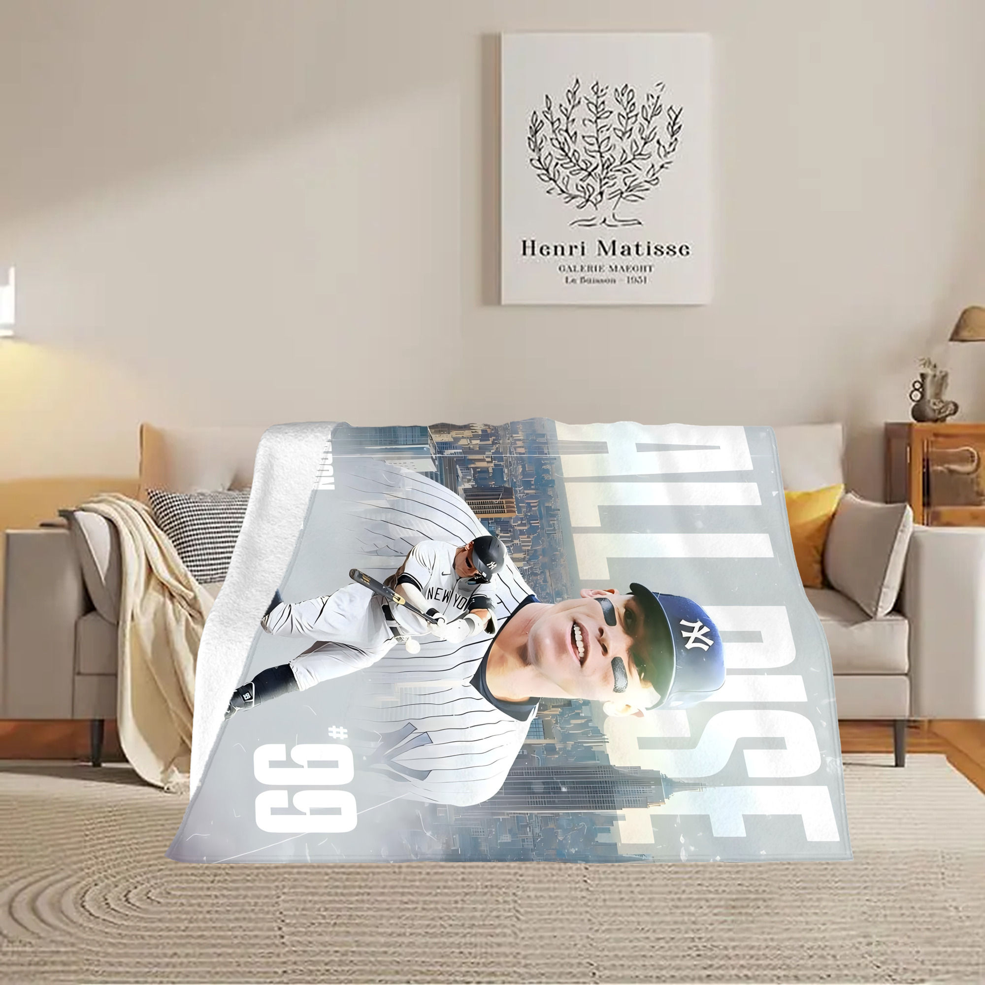 Aaron Judge 99 All Rise Soft Fleece Throw Blanket 60 X 80 Inch – Super Soft, Lightweight, And Durable – Perfect For Sofa, Bed, Camping, And More – Ideal Gift For Family And Friends