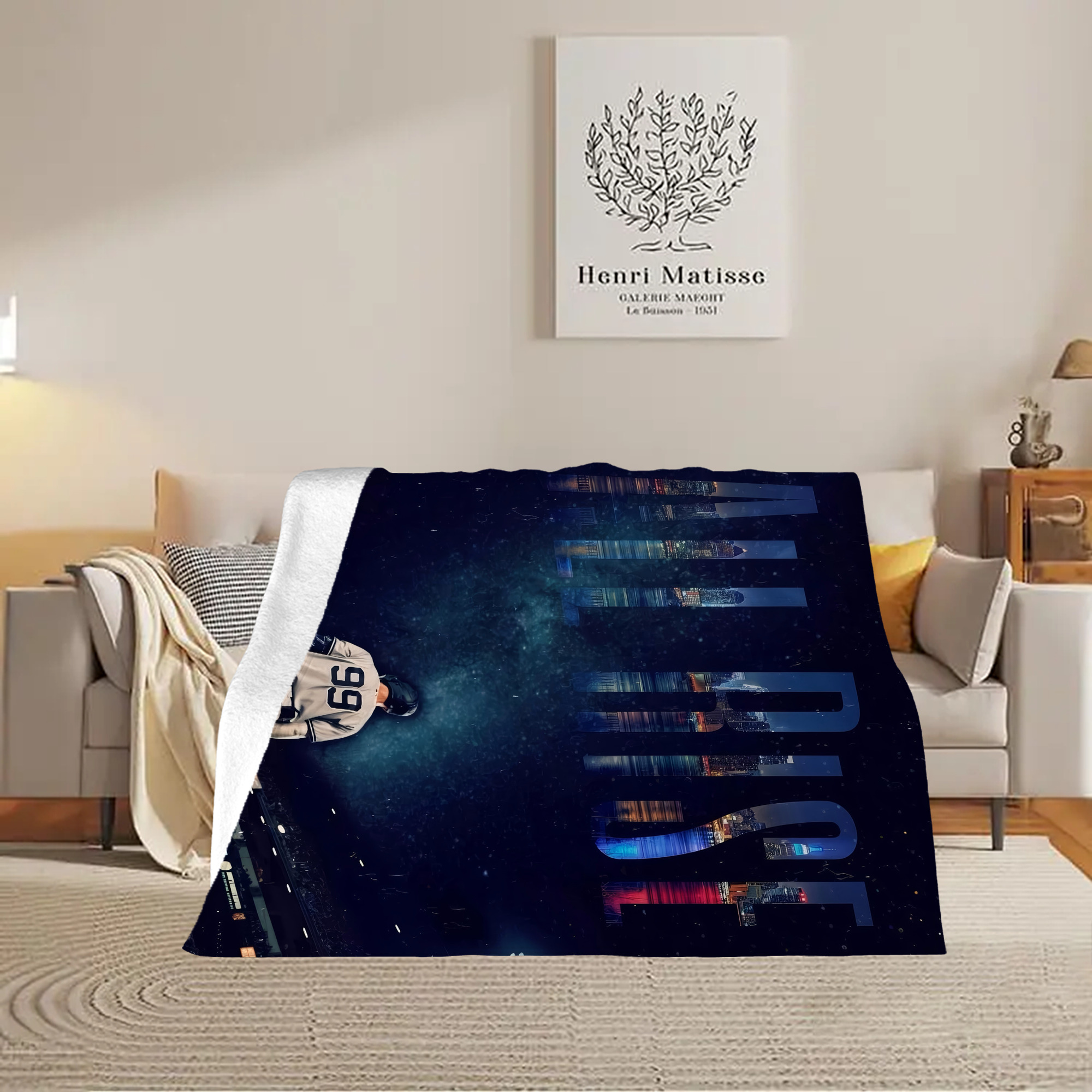 Aaron Judge 99 All Rise Soft Fleece Throw Blanket 60 X 80 Inch – Super Soft, Lightweight, And Durable – Perfect For Sofa, Bed, Camping, And More – Ideal Gift For Family And Friends