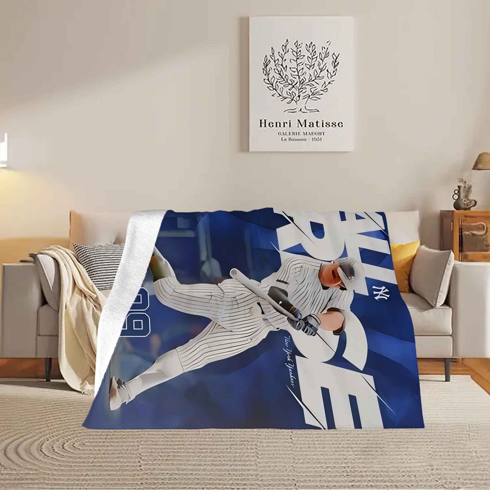 Aaron Judge 99 All Rise Soft Fleece Throw Blanket 60 X 80 Inch – Super Soft, Lightweight, And Durable – Perfect For Sofa, Bed, Camping, And More – Ideal Gift For Family And Friends