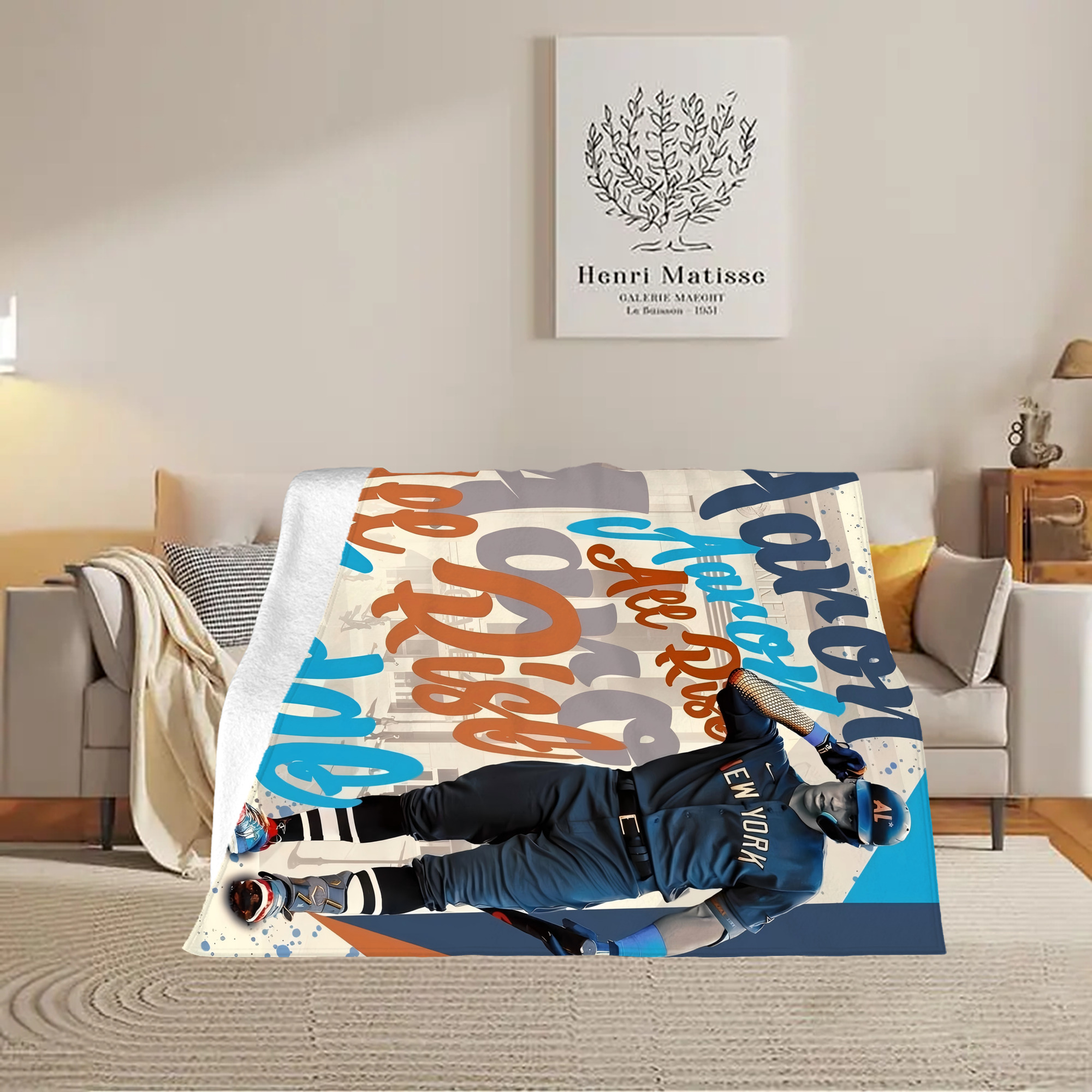 Aaron Judge 99 All Rise Soft Fleece Throw Blanket 60 X 80 Inch – Super Soft, Lightweight, And Durable – Perfect For Sofa, Bed, Camping, And More – Ideal Gift For Family And Friends