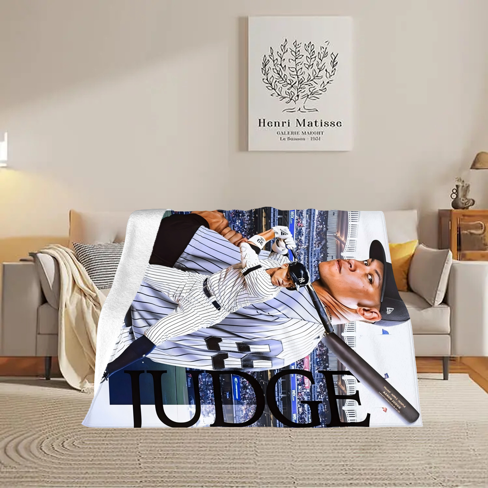 Aaron Judge 99 All Rise Soft Fleece Throw Blanket 60 X 80 Inch – Super Soft, Lightweight, And Durable – Perfect For Sofa, Bed, Camping, And More – Ideal Gift For Family And Friends