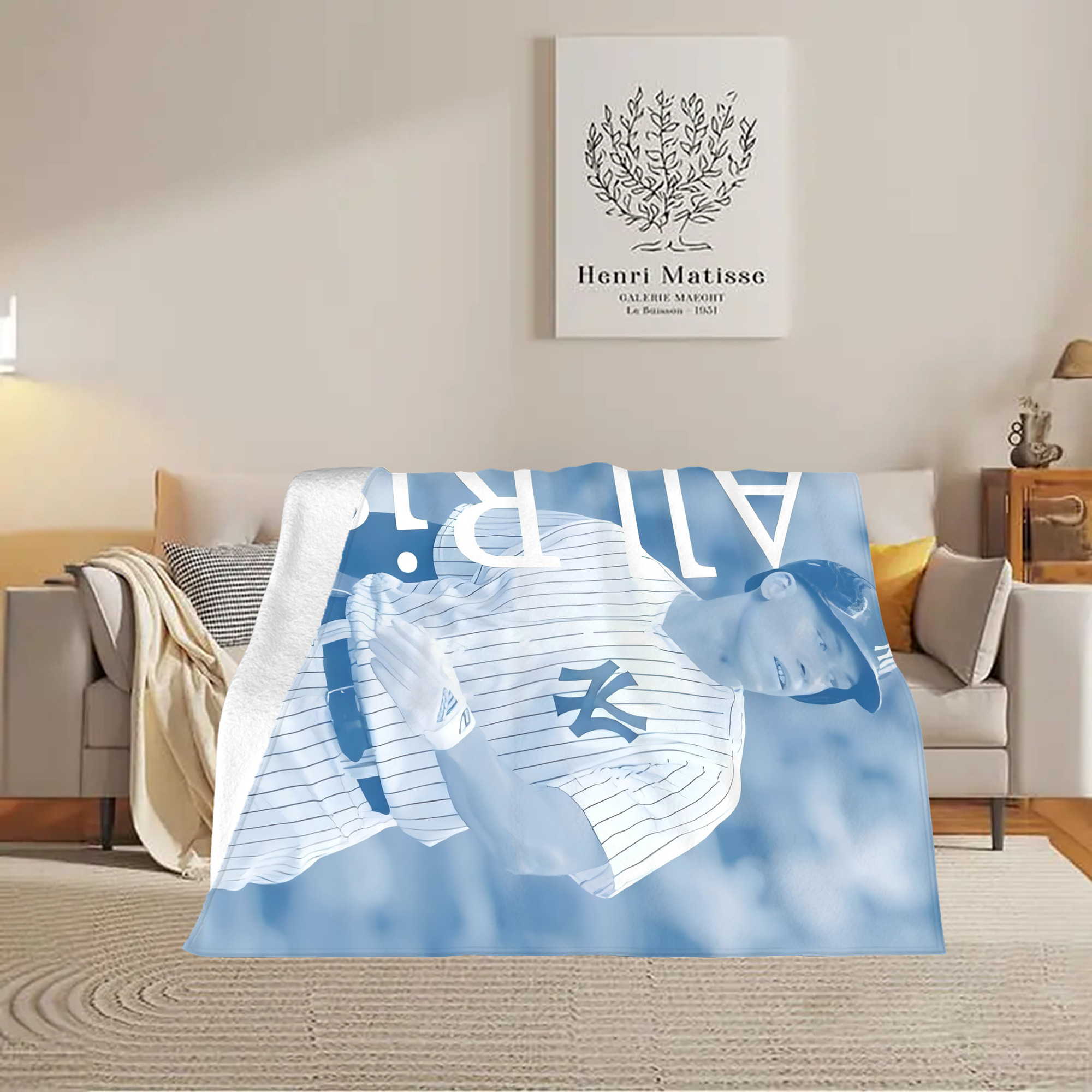 Aaron Judge 99 All Rise Soft Fleece Throw Blanket 60 X 80 Inch – Super Soft, Lightweight, And Durable – Perfect For Sofa, Bed, Camping, And More – Ideal Gift For Family And Friends