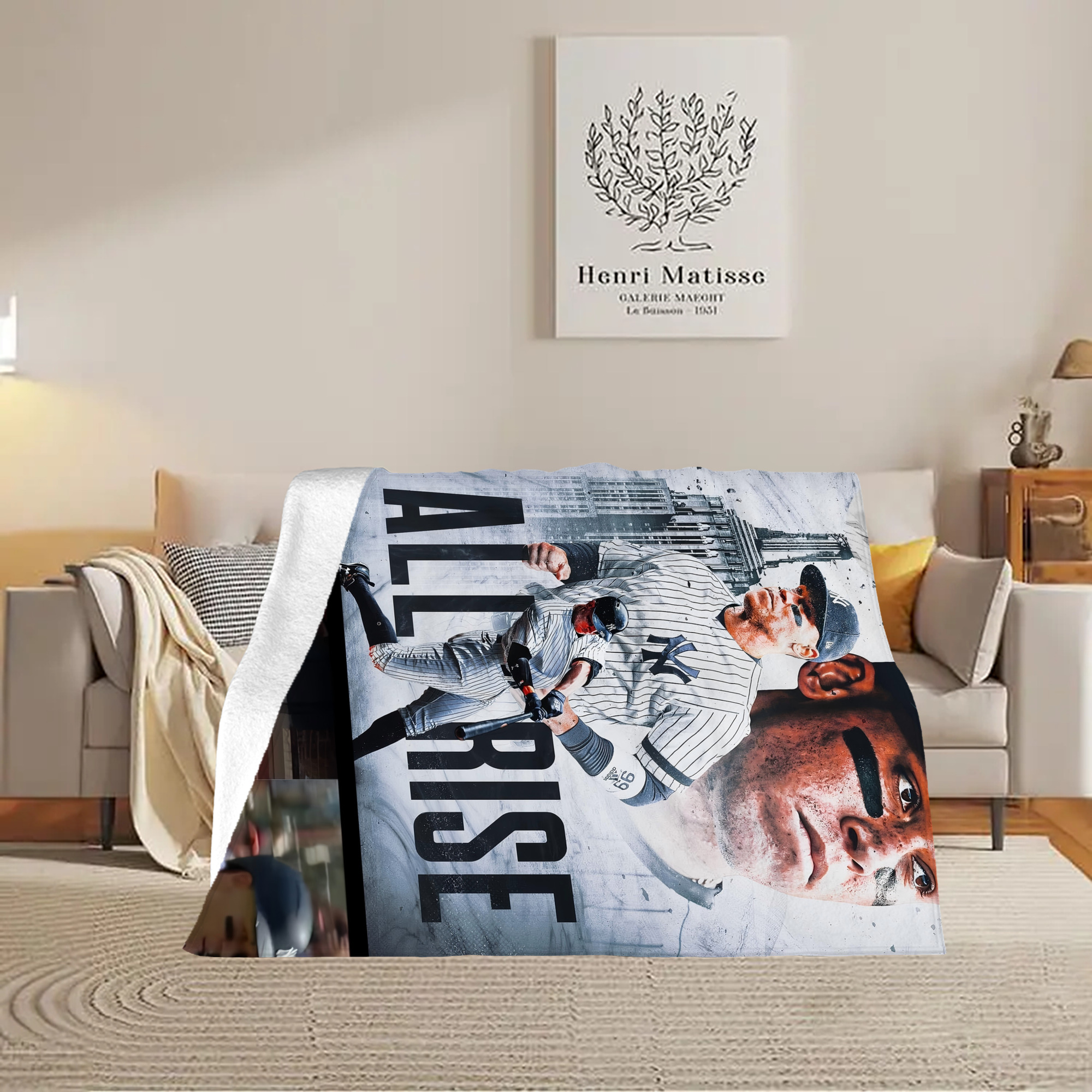 Aaron Judge 99 All Rise Soft Fleece Throw Blanket 60 X 80 Inch – Super Soft, Lightweight, And Durable – Perfect For Sofa, Bed, Camping, And More – Ideal Gift For Family And Friends