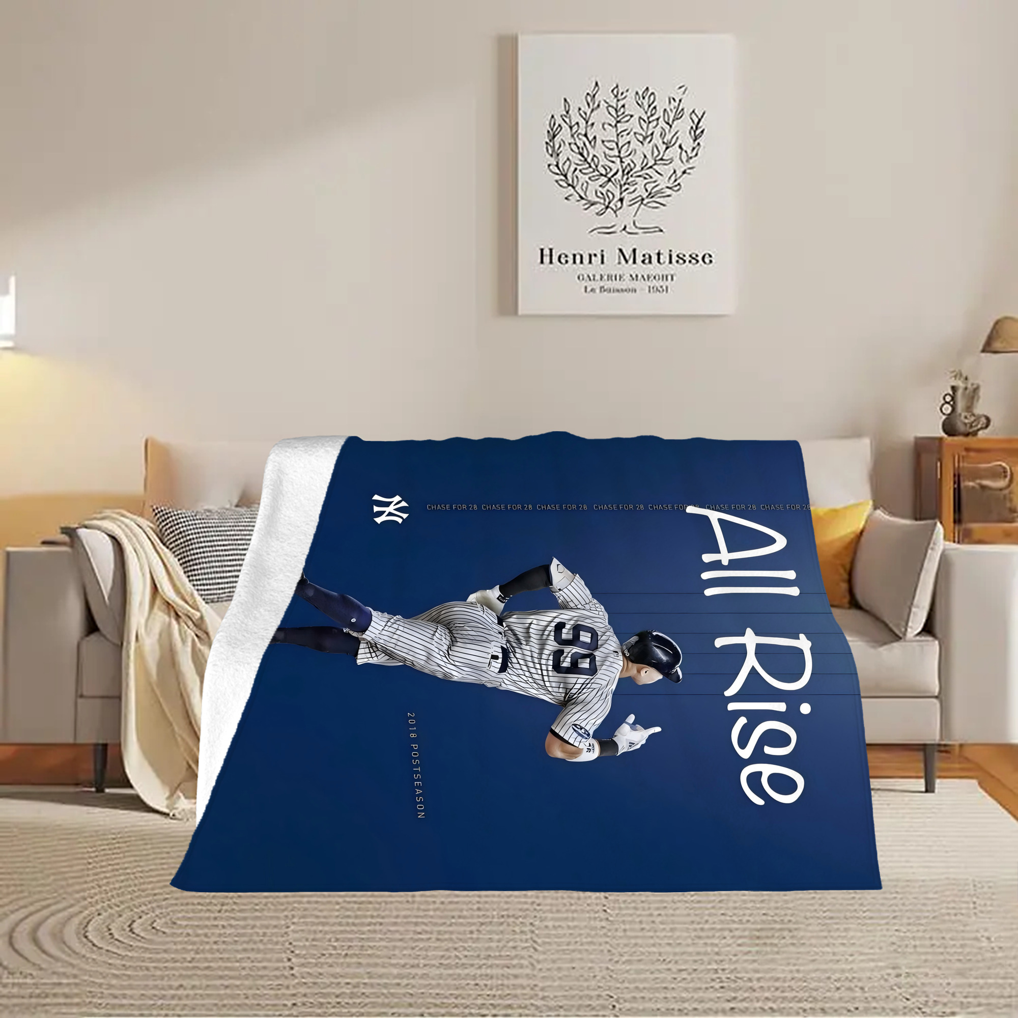Aaron Judge 99 All Rise Soft Fleece Throw Blanket 60 X 80 Inch – Super Soft, Lightweight, And Durable – Perfect For Sofa, Bed, Camping, And More – Ideal Gift For Family And Friends