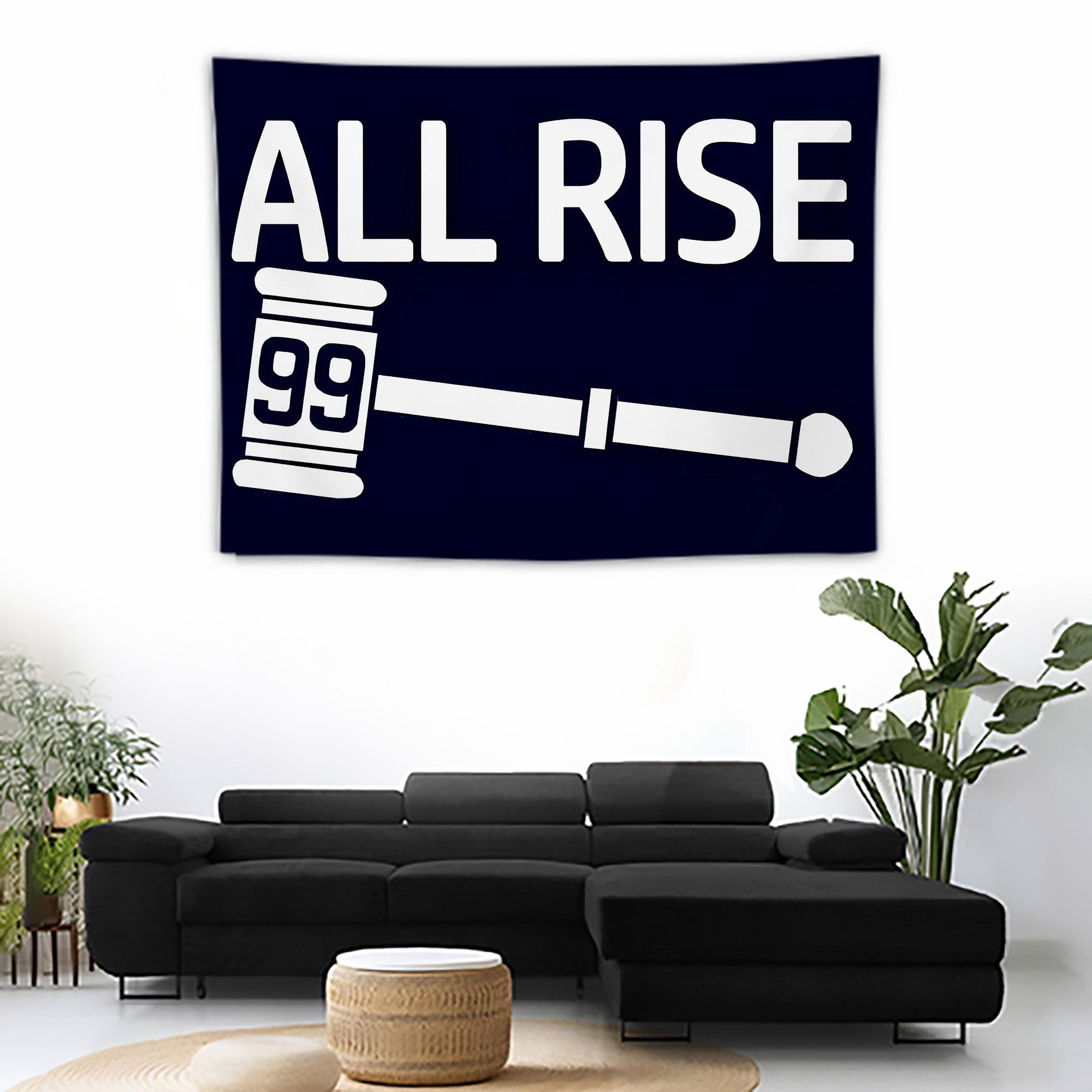 All Rise 99 Aaron Judge Wall Tapestry For Bedroom Aesthetic – Boho Style Polyester Fabric Wall Hanging With Hooks – 60 X 90 Inch Large Size, Lightweight, Durable, Easy To Hang