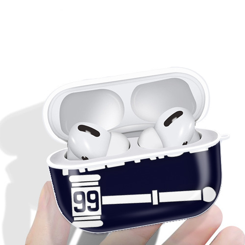 All Rise 99 Aaron Judge AirPods Pro Hard Case White With Keychain, Durable Flexible PC, Precise Cutouts, Anti-Fingerprint, Yellowing & Scratch Resistant, Full Protection, Washable