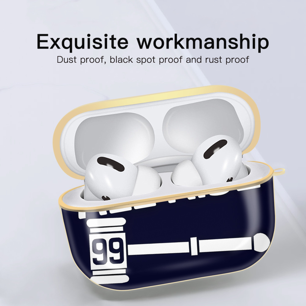 All Rise 99 Aaron Judge Luxury Gold AirPods Pro Case With Keychain, Flexible PC Material, Full Protection, Precise Cutouts, Anti-Fingerprint, Washable, Durable Design