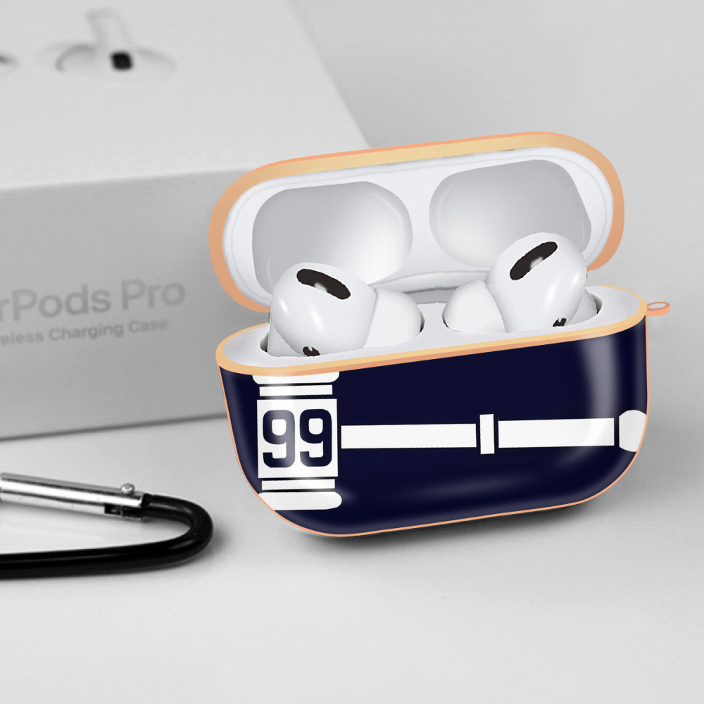 All Rise 99 Aaron Judge AirPods Pro Protective Case Rose Gold, Flexible PC Material, Precise Fit, Anti-Slip Cover, Full Protection, Fingerprint Resistant, Washable With Keychain